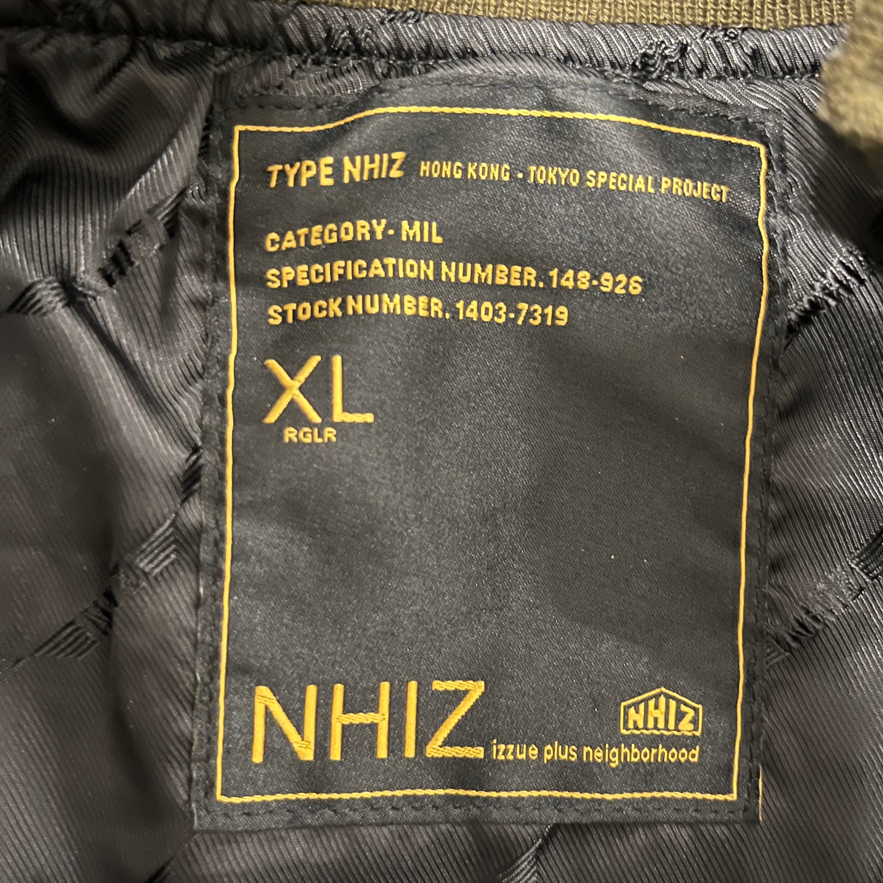 NHIZ/NEIGHBORHOOD/izzue/Flight Jkt/XL/Cotton/GRN/ view 3