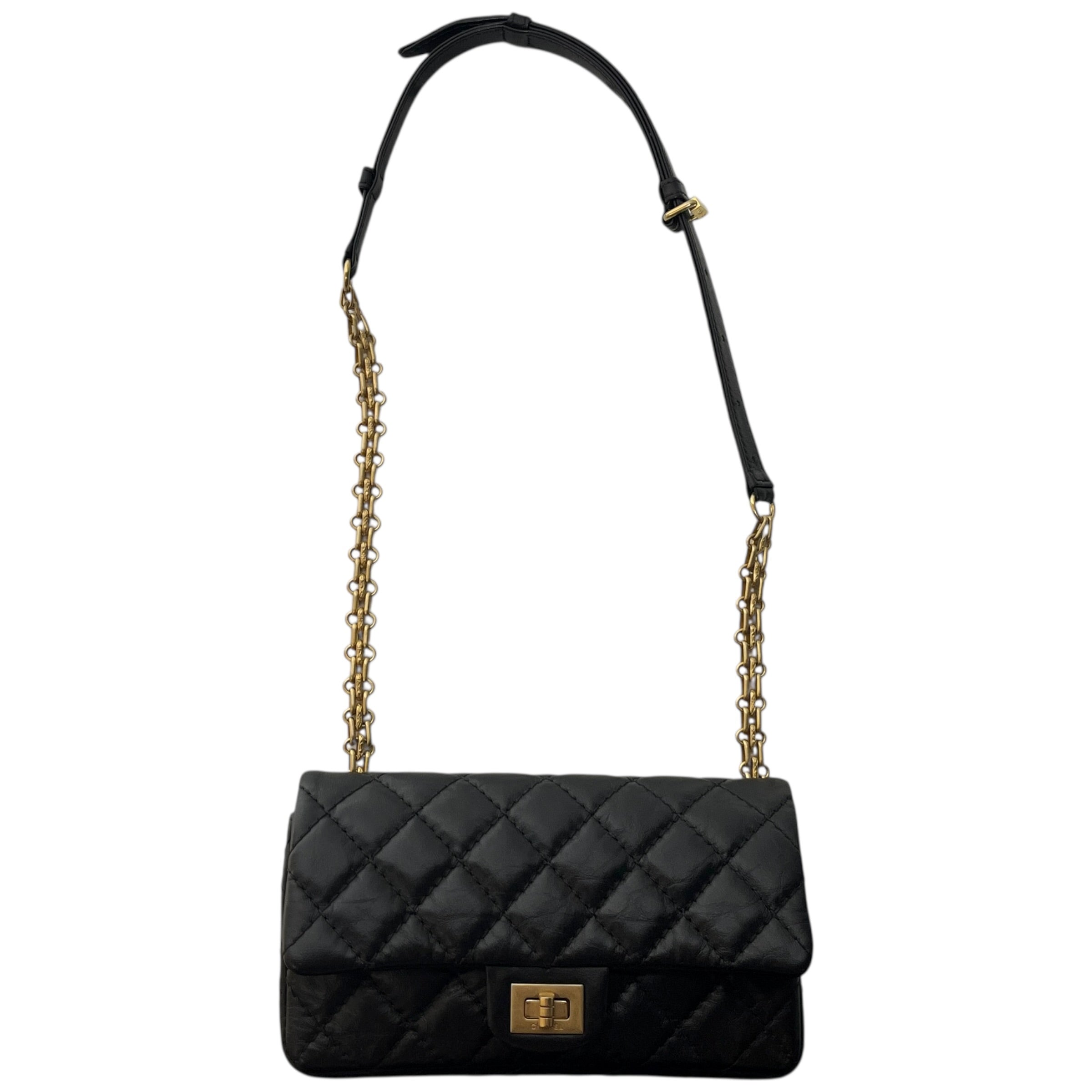 CHANEL/Cross Body Bag/Leather/BLK/QUILTED 255 REISSUE view 1