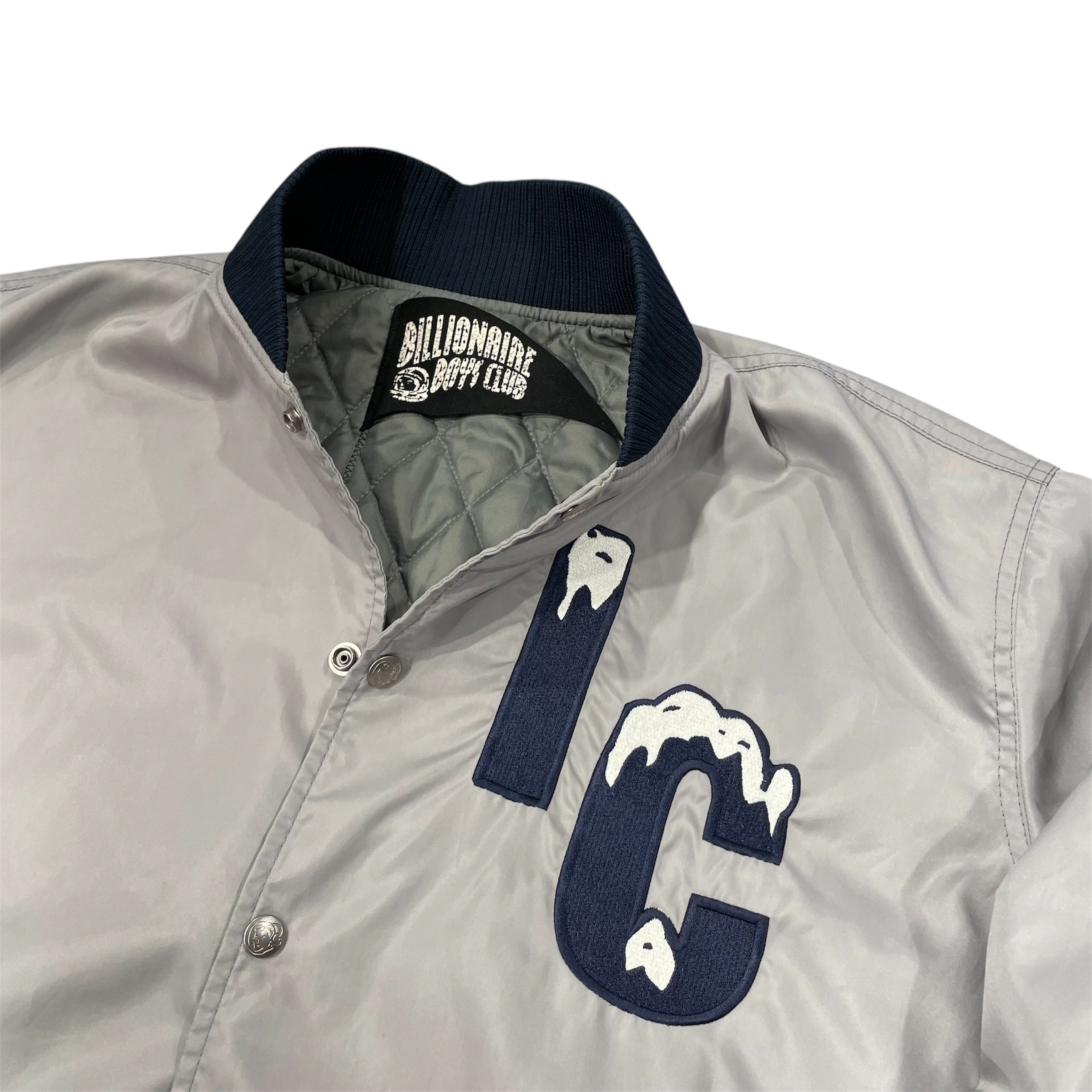 BILLIONAIRE BOYS CLUB/Baseball Jkt/L/Nylon/GRY/ice cream 03 view 4
