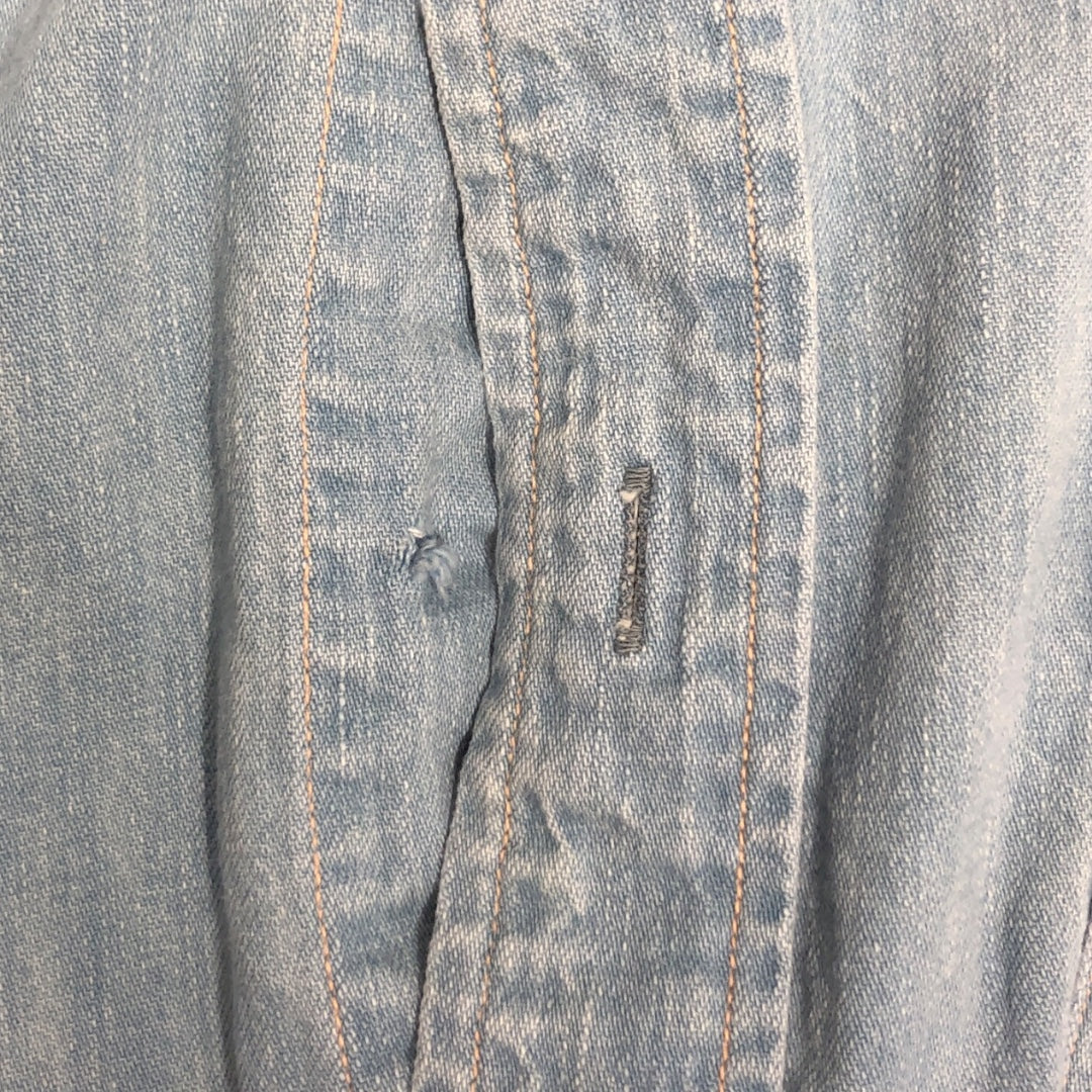 orslow/LS Shirt/5/Cotton/IDG/light blue thin denim buttonup view 5