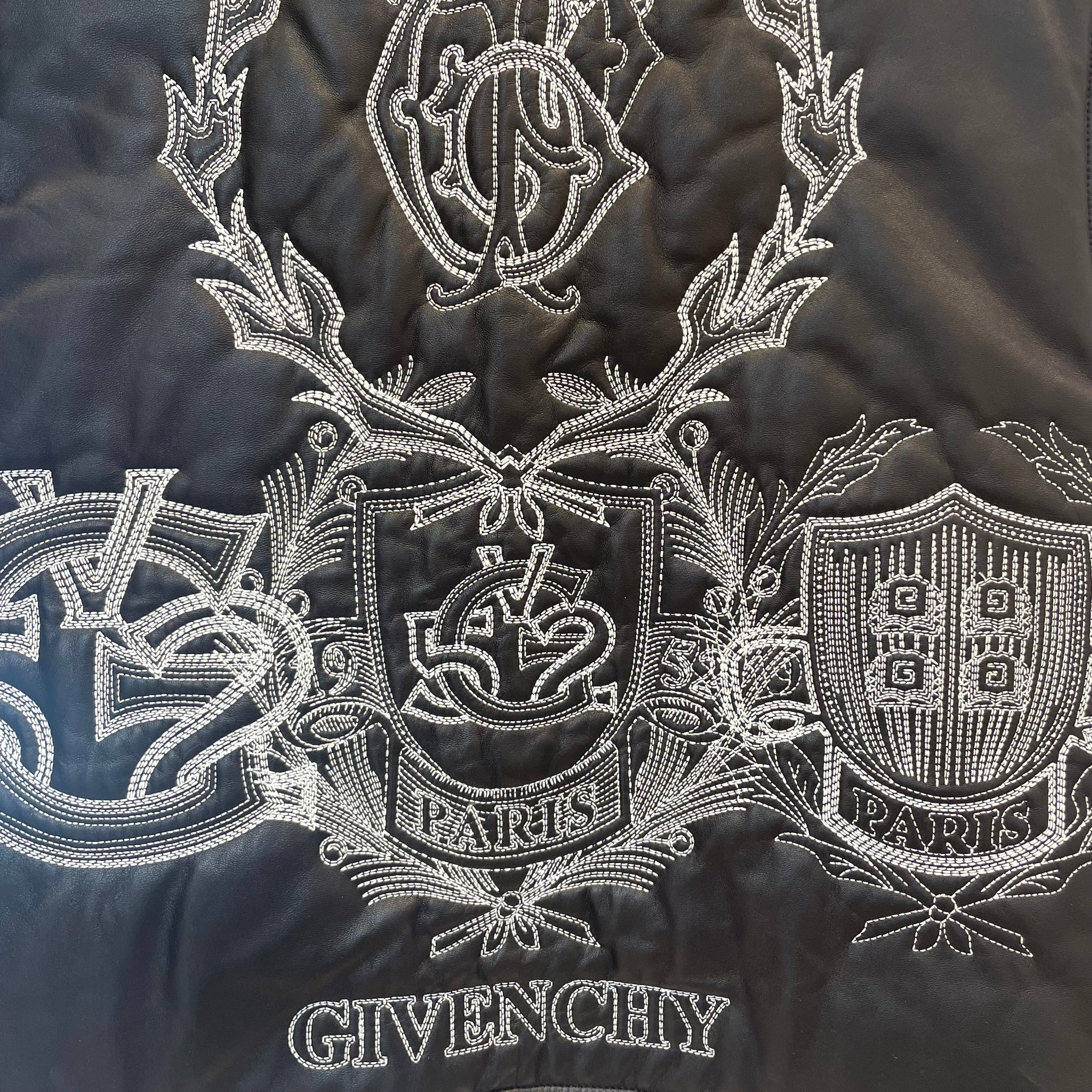 GIVENCHY/Vest/52/Lambskin/BLK/snap vest/embroidered view 5
