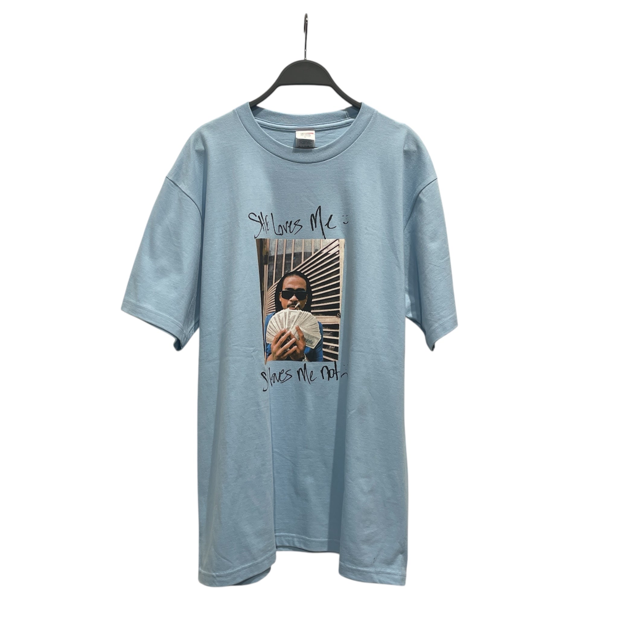 Supreme/T-Shirt/L/Cotton/BLU/Graphic/Max B Powder Blue She Loves Me view 1