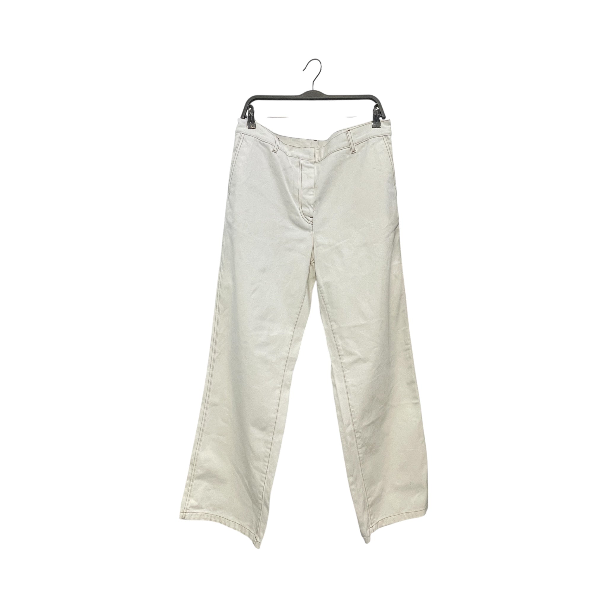 DRIES VAN NOTEN/Straight Pants/40/Cotton/WHT/ view 1