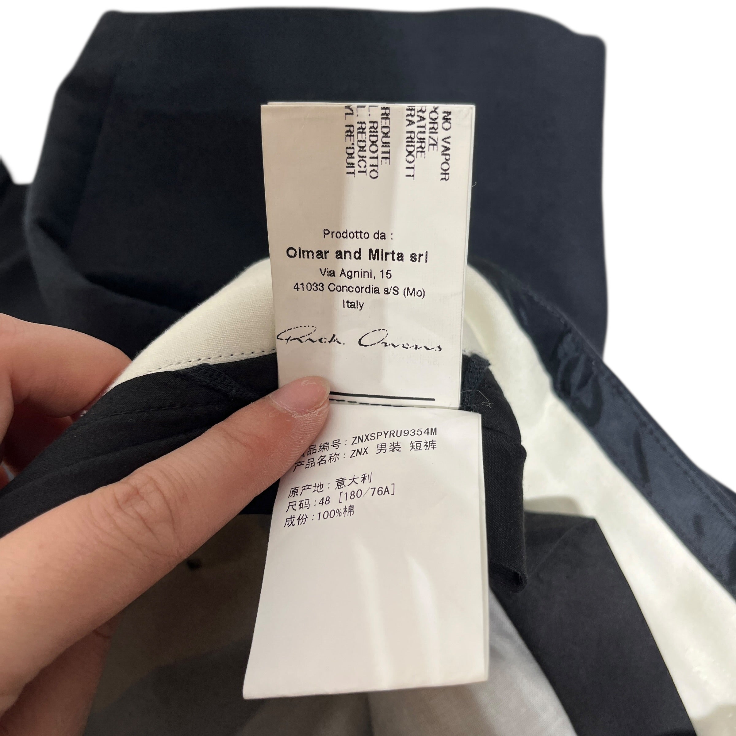 Rick Owens/Shorts/M/Cotton/NVY/OLMAR AND MIRTA view 5