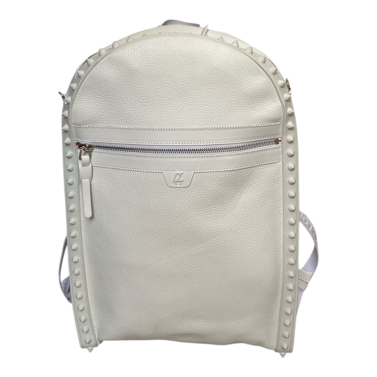 Christian Louboutin/Backpack/OS/Leather/WHT/PLAIN WHT STUDDED BACK view 1