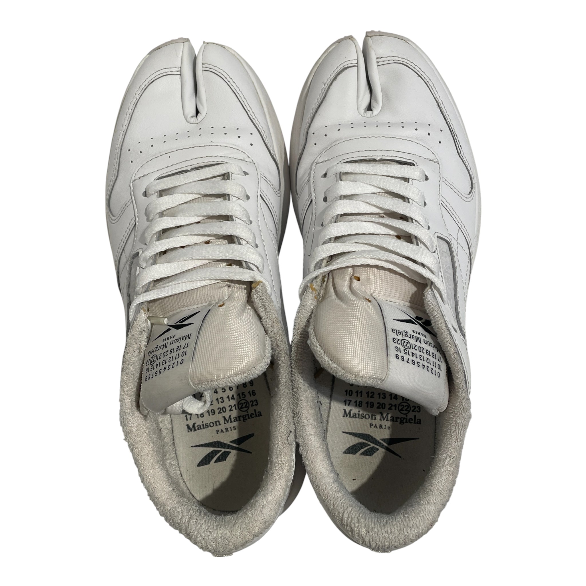 Reebok/Maison Margiela/Low-Sneakers/US 8.5/Leather/WHT/Tabi Low Top view 4
