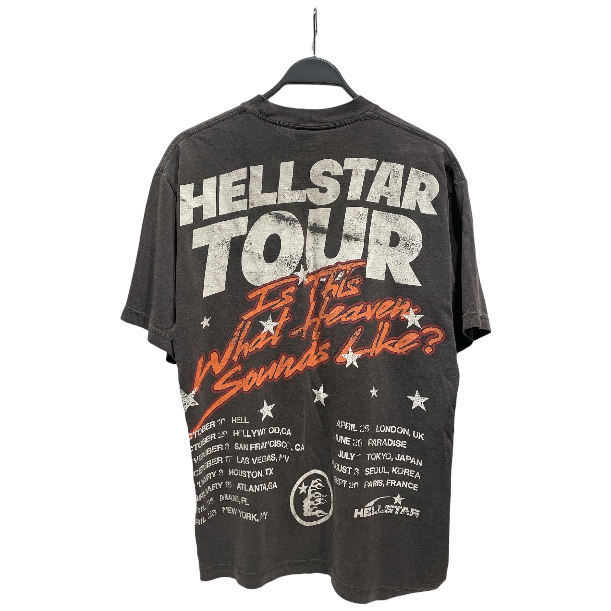 HELLSTAR/T-Shirt/M/Cotton/BLK/All Over Print/tour tee view 2