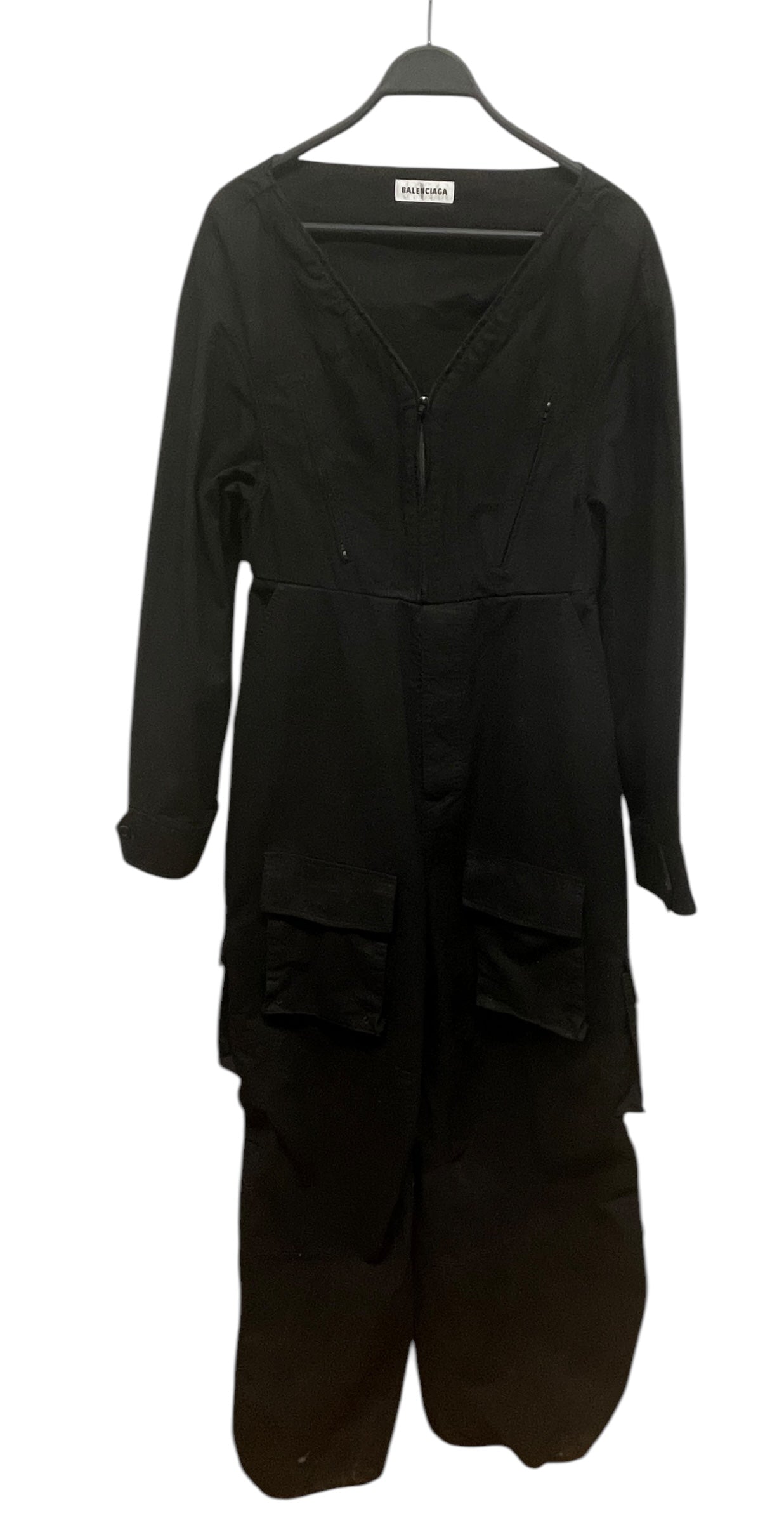 BALENCIAGA/Coverall/36/Cotton/BLK/jumpsuit view 1