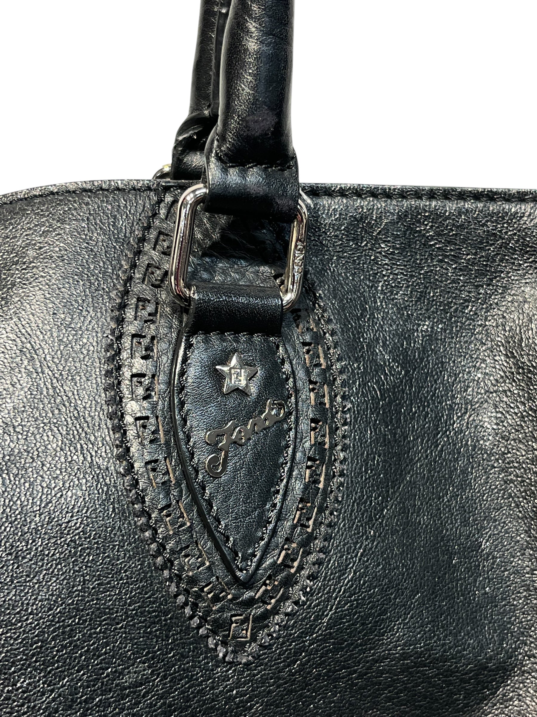 FENDI/Tote Bag/Leather/BLK/selleria tote view 4