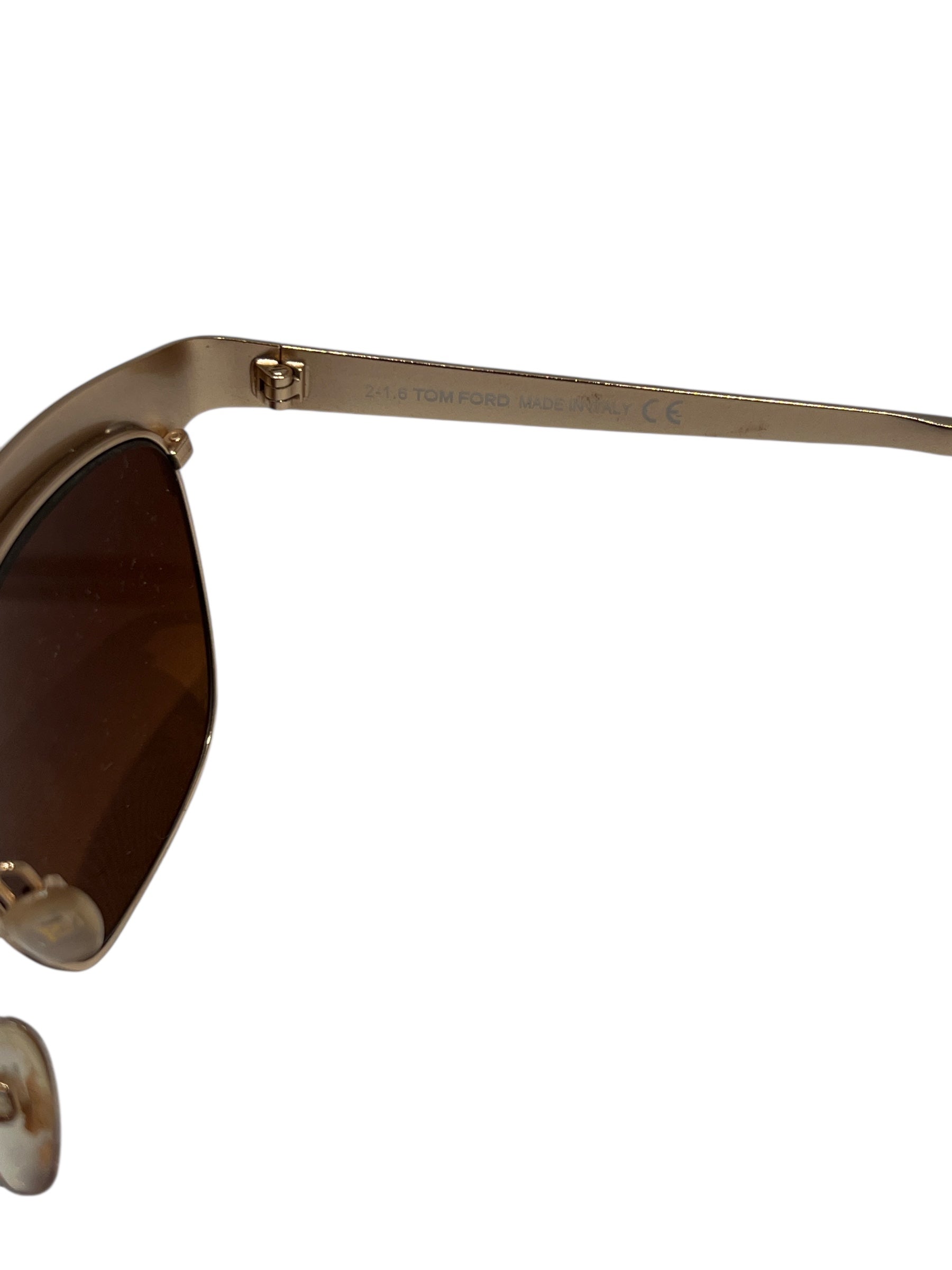 TOM FORD/Sunglasses/Plastic/BRW/ELENAHORNRIMBRNLENS view 3