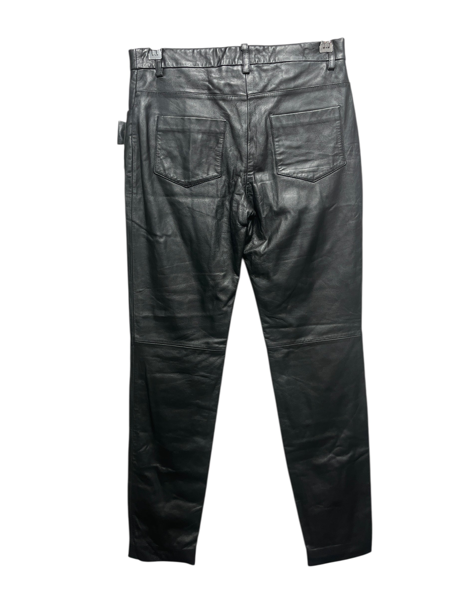 MOSCHINO/Bottoms/40/Leather/BLK/bow with piercings view 2