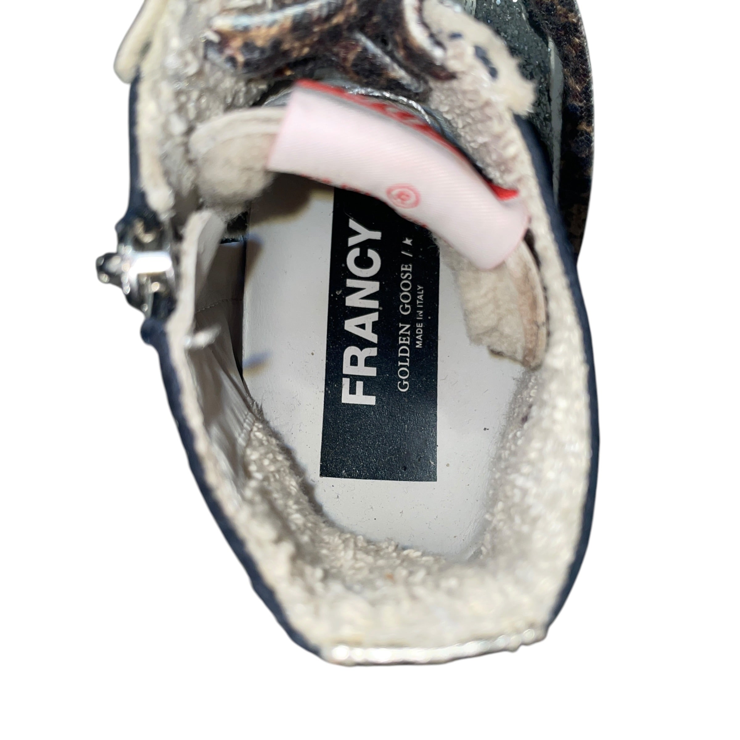 GOLDEN GOOSE/Hi-Sneakers/EU 37/Leather/BLK/Francy Silver High-Top Sneaker view 3