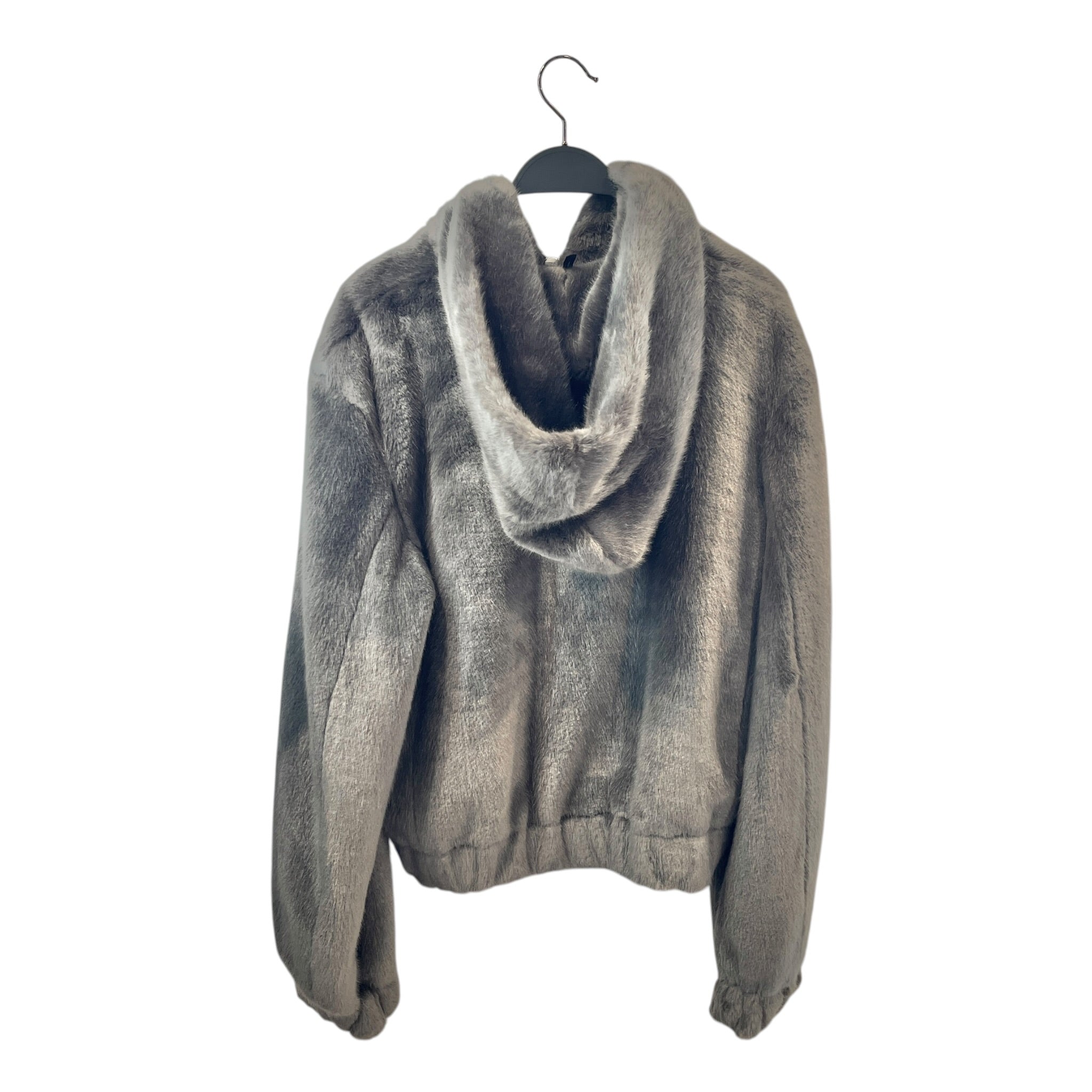 Helmut Lang/Coat/L/GRY/Single Breasted/Faux Fur Jacket view 2