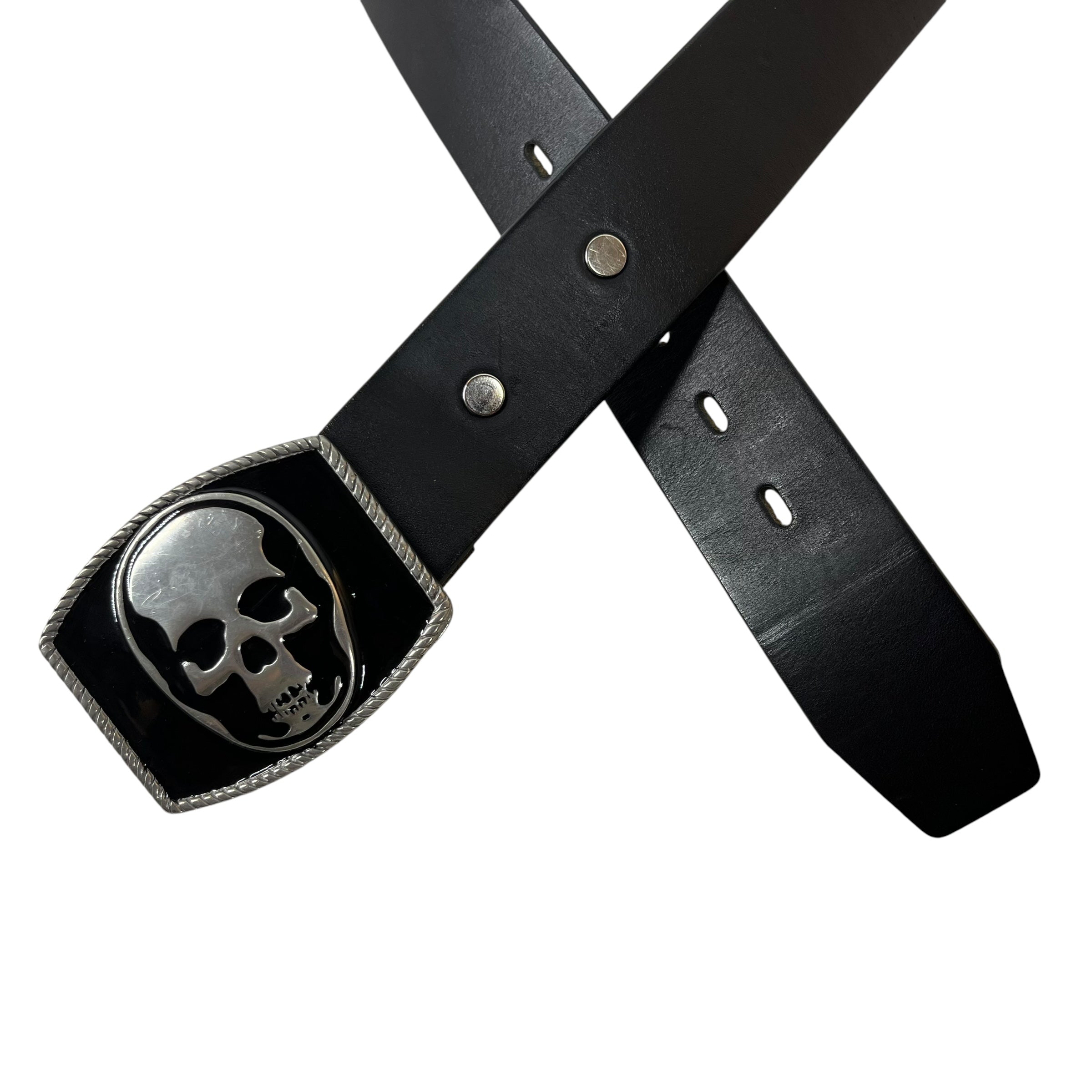 lucien pellat-finet/Belt/Leather/BLK/skull buckle view 2