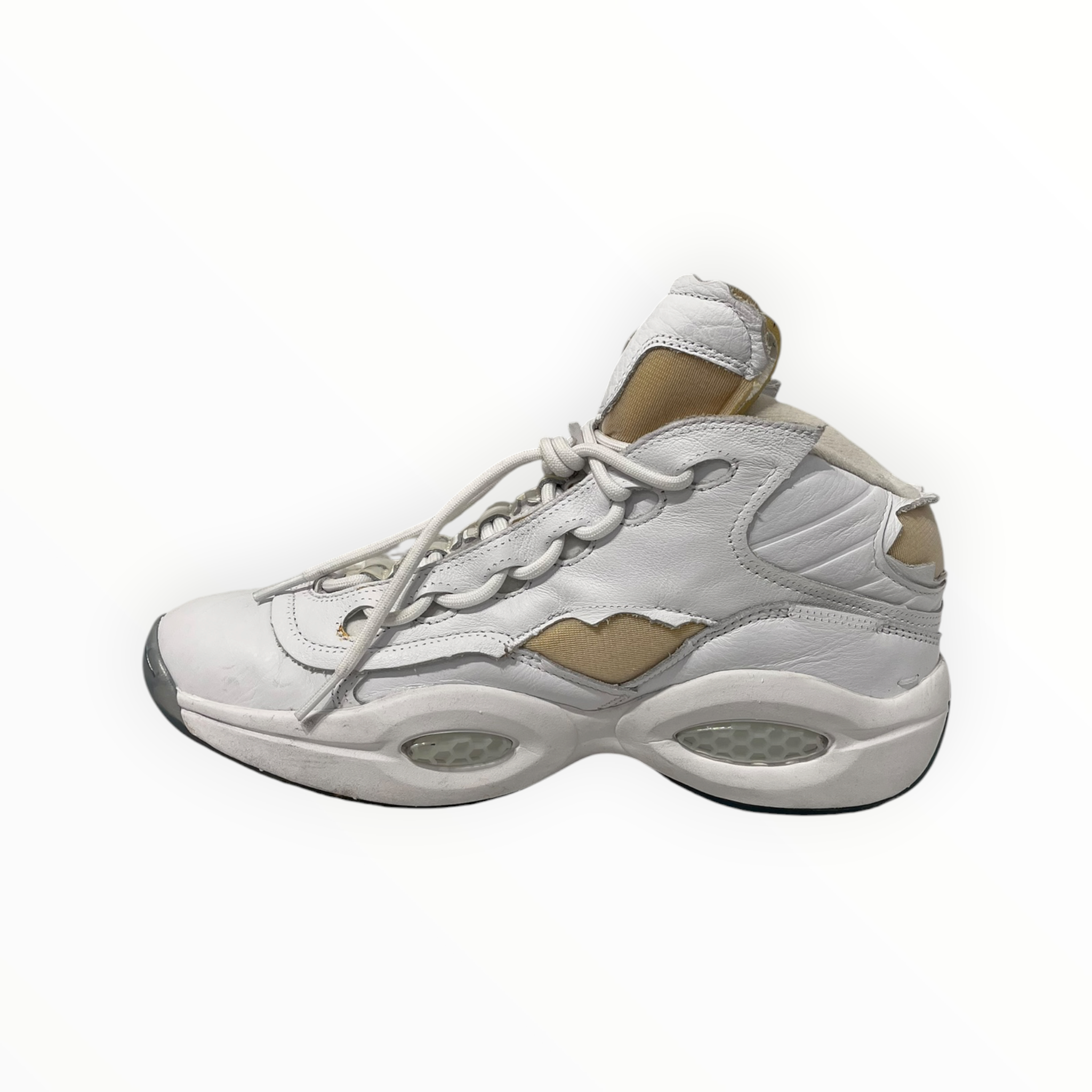 Reebok/Maison Margiela/Hi-Sneakers/US 10/Leather/WHT/MARGIELA REEBOK QUESTION view 4