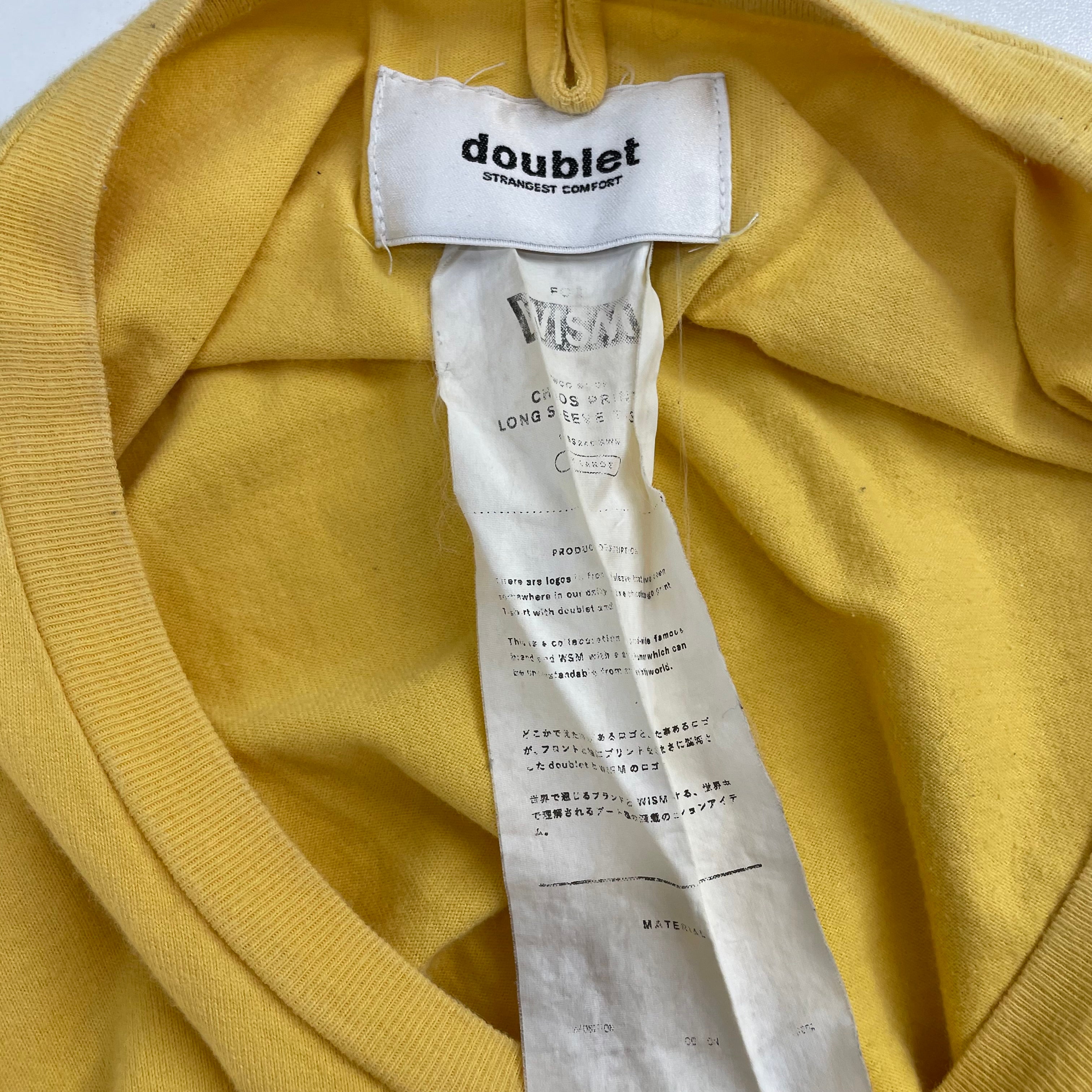 doublet/T-Shirt/XL/Cotton/YEL/DOUBLET IN RED & WHITE view 4
