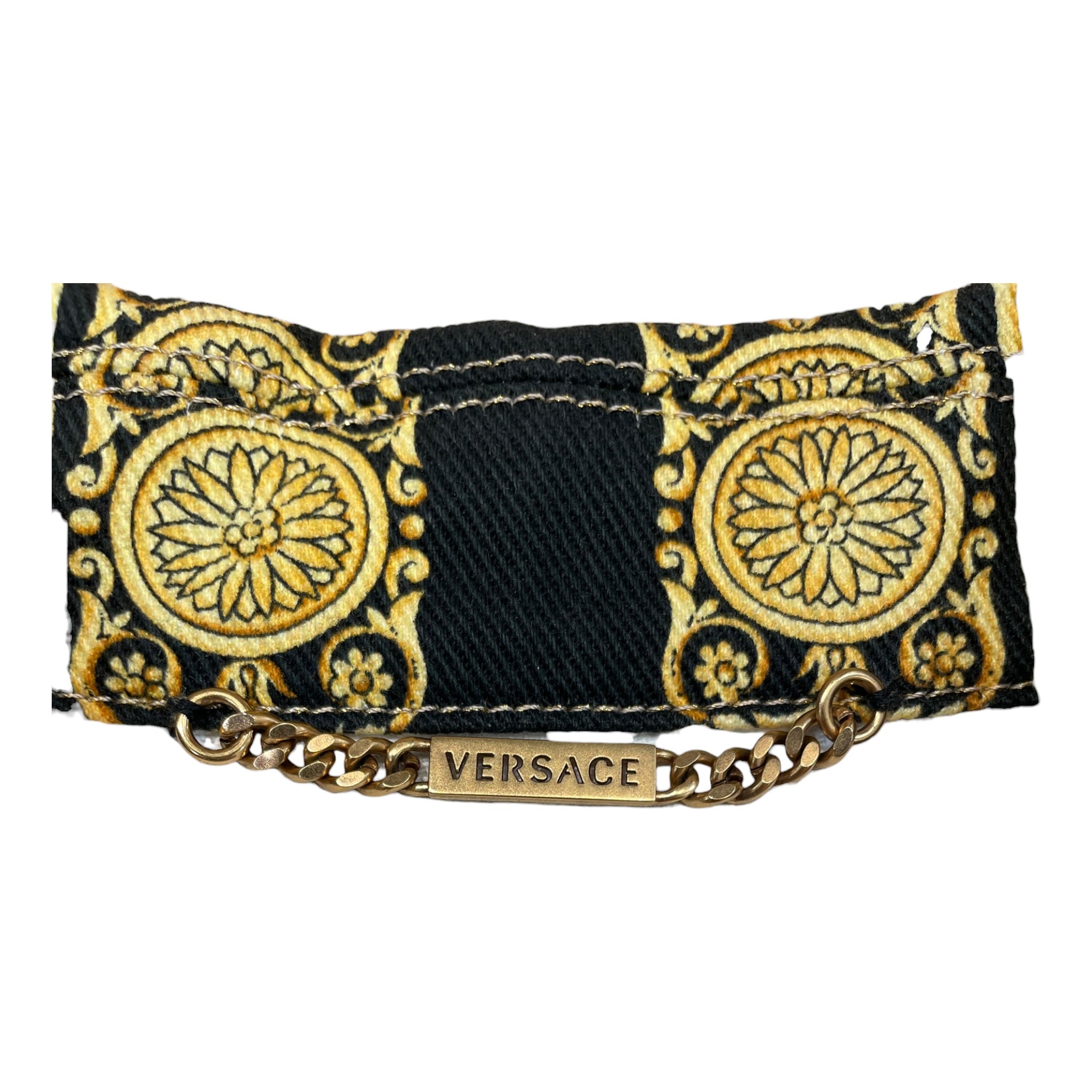 VERSACE/Denim Jkt/42/All Over Print/Denim/MLT/Baroque printed cropped view 3
