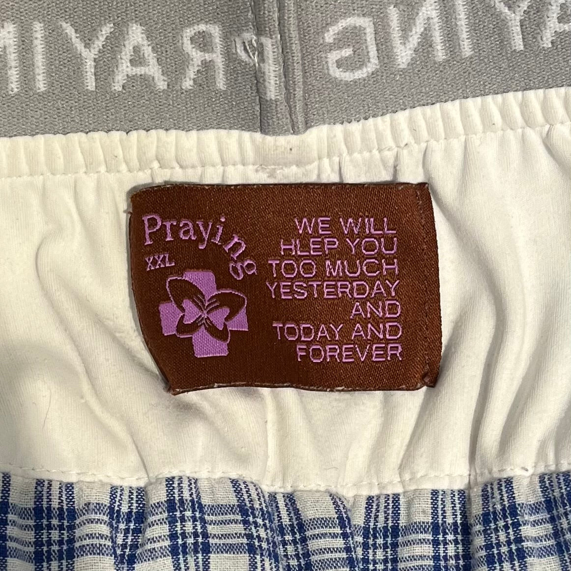 Praying/Pants/XXL/Cotton/GRY/multiple boxer waist bands view 4