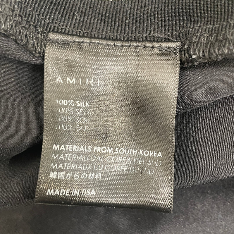AMIRI/Pants/M/Silk/BLK/WHITE LEATHER STRIPE DOWN SIDE