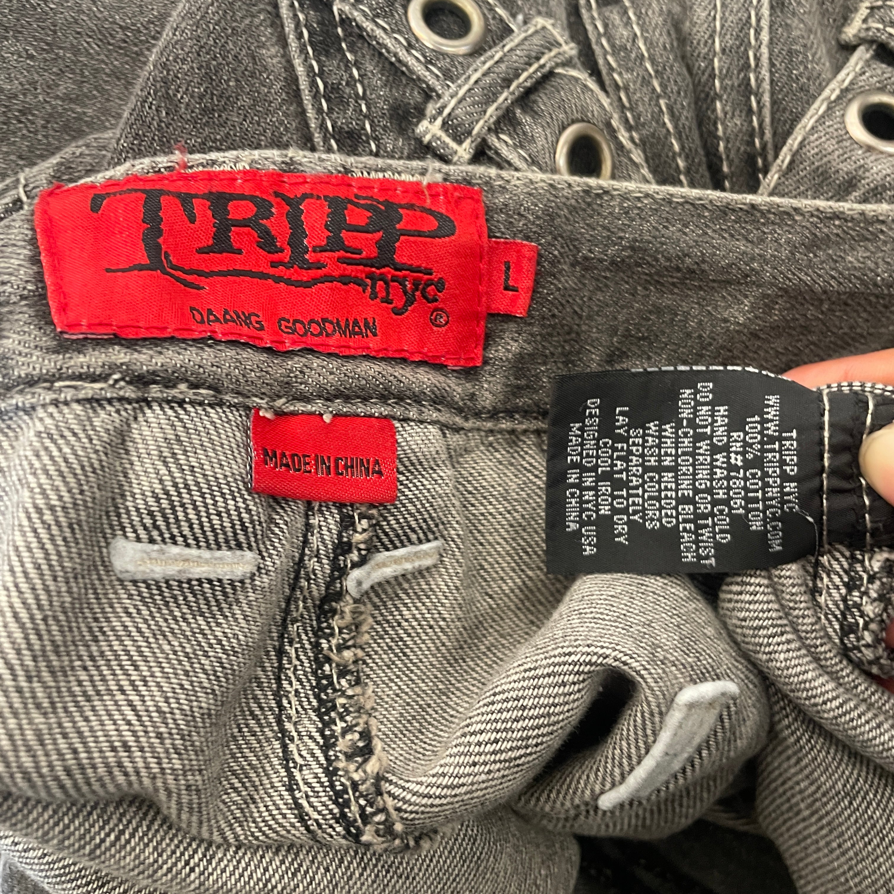 TRIPP NYC/Cargo Pants/L/Denim/GRY/ view 3