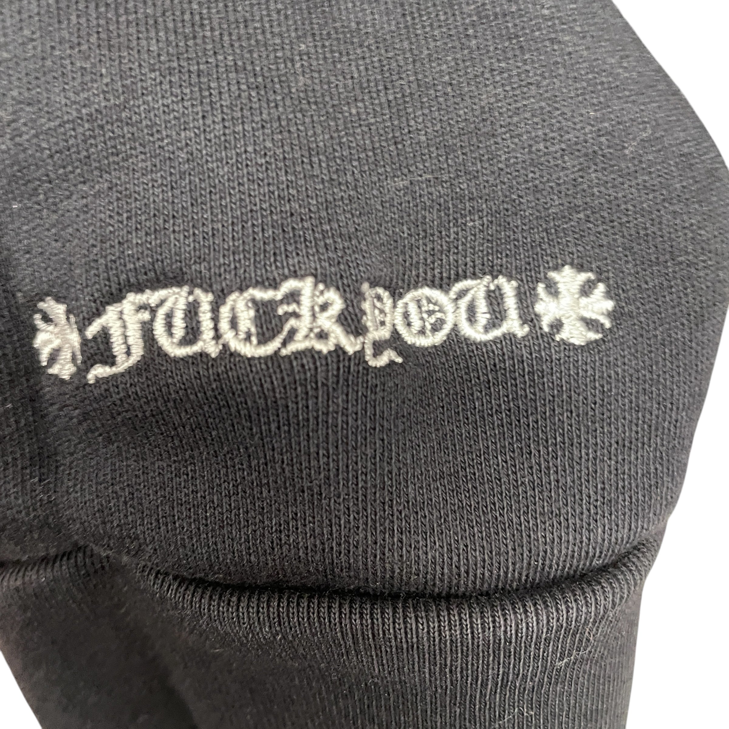 CHROME HEARTS/Sweatshirt/M/Cotton/BLK/VERTICAL LOGO RIGHT SIDE view 6