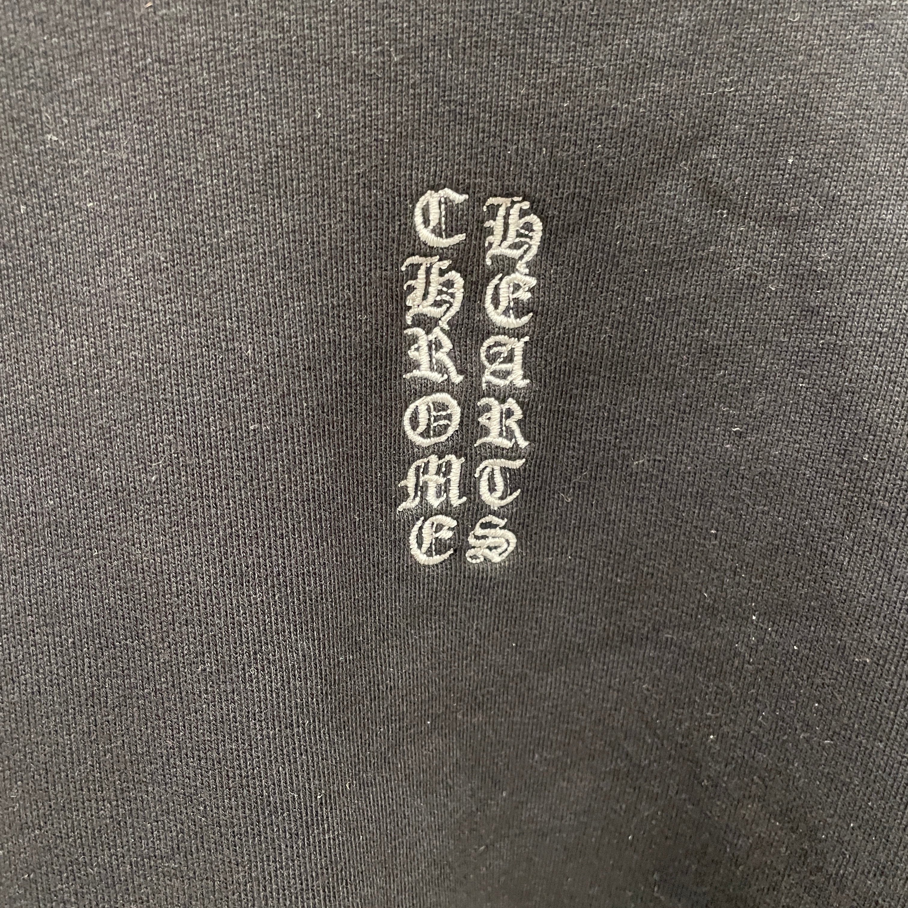 CHROME HEARTS/Sweatshirt/M/Cotton/BLK/VERTICAL LOGO RIGHT SIDE view 5