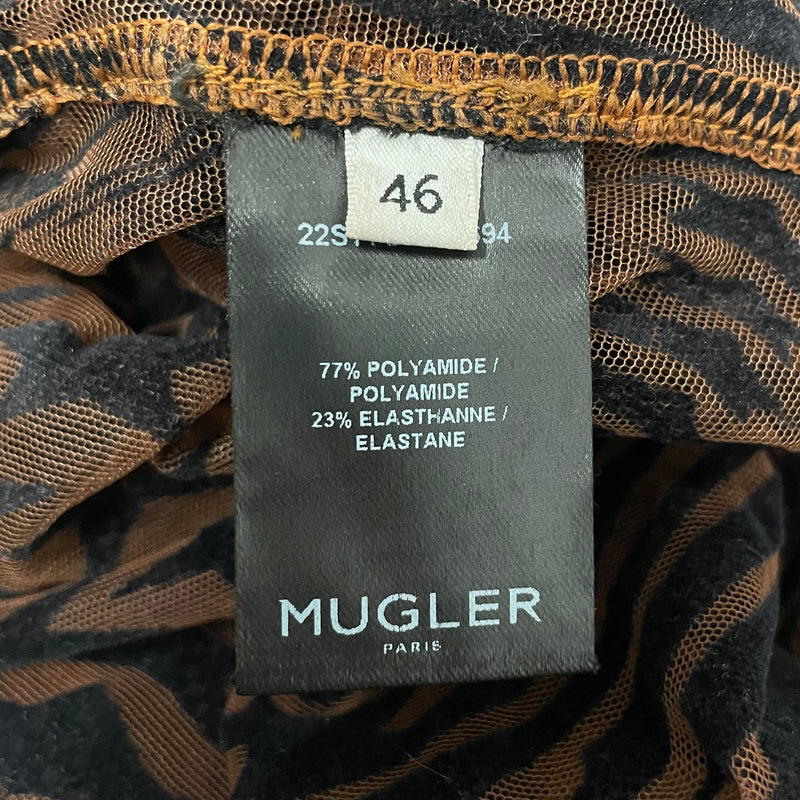 MUGLER/T-Shirt/46/Polyester/BRW/