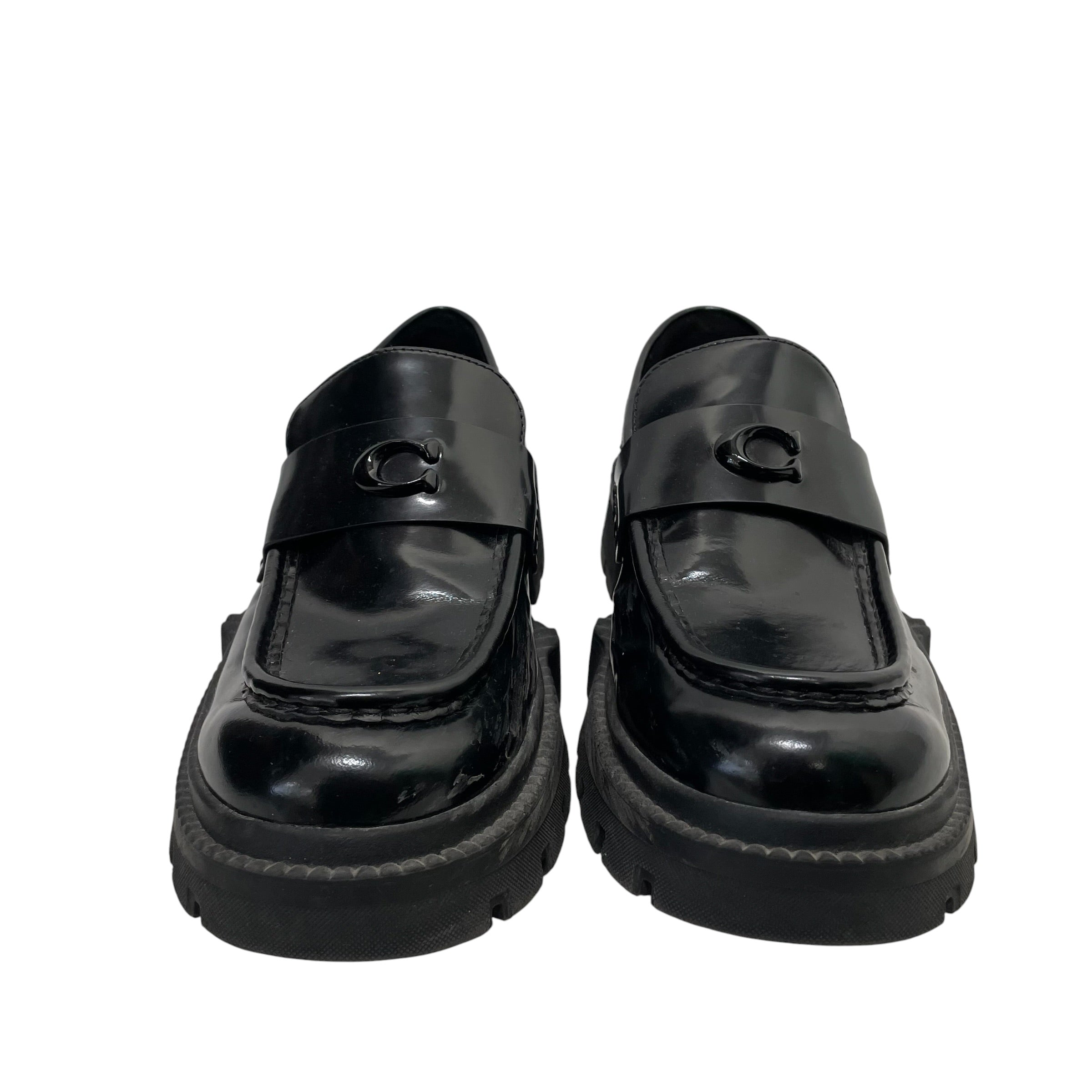 COACH/Low-Sneakers/US 8.5/Leather/BLK/ view 2