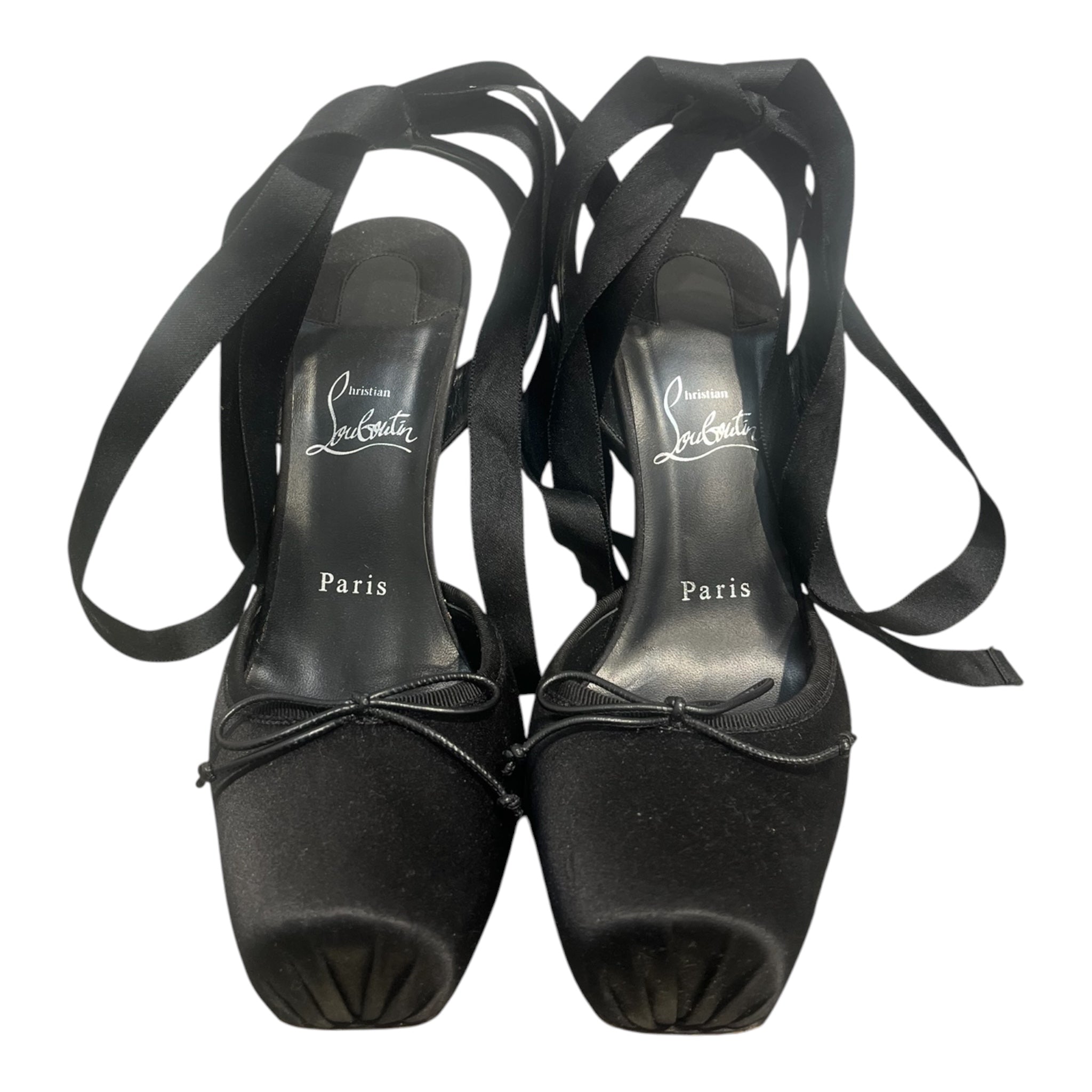 Christian Louboutin/Heels/EU 41/BLK/BALLET, TIE AROUND ANKLE view 2
