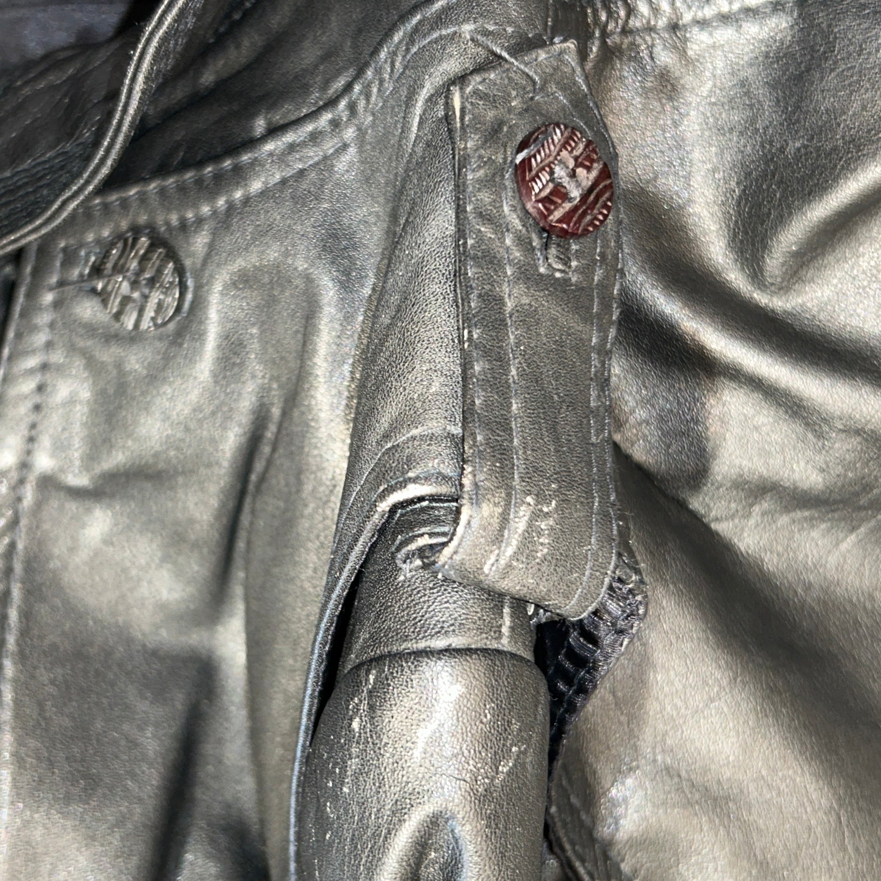Vintage/Coat/8/Leather/BLK/Belted Trench view 14