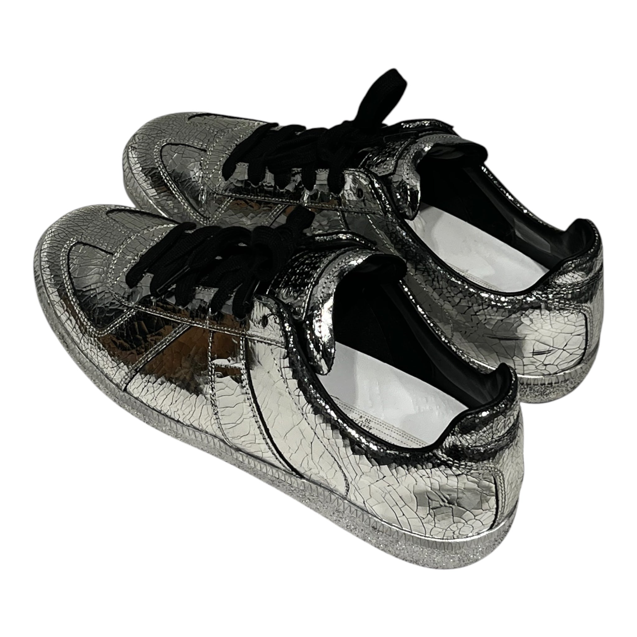 Maison Margiela/Low-Sneakers/US 10/Leather/SLV/MARGIELA SILVER GATs view 2