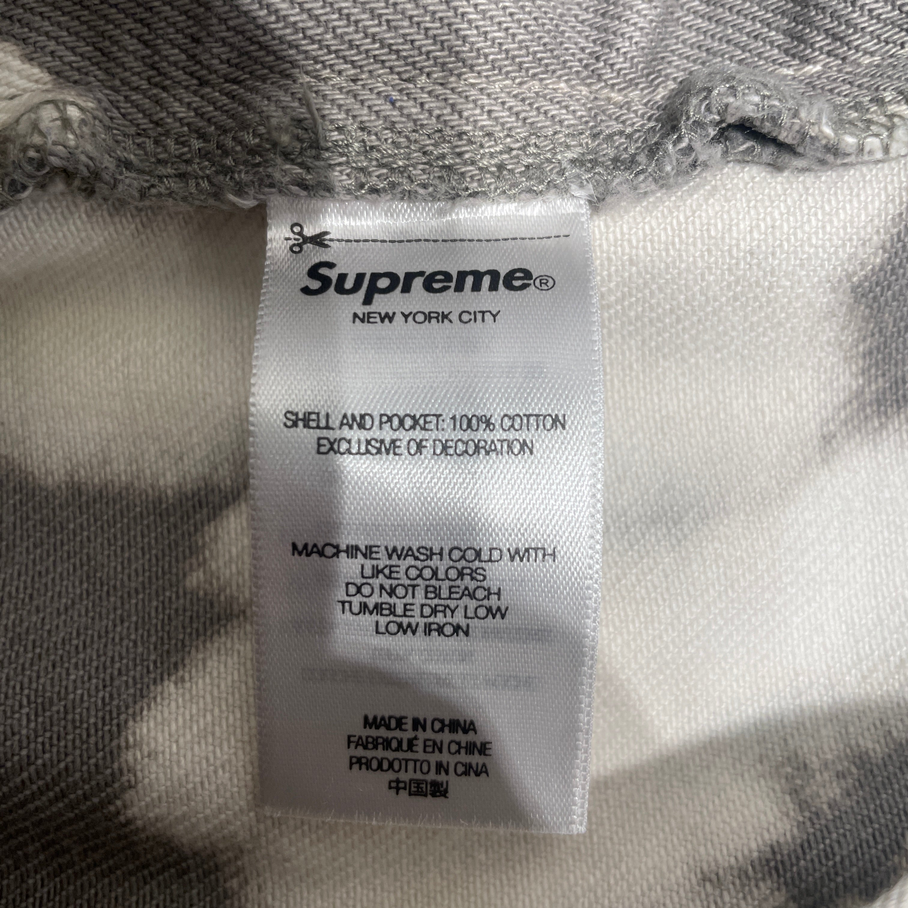Supreme/Shorts/34/Denim/GRY/Camouflage/Baggy Denim shorts view 4