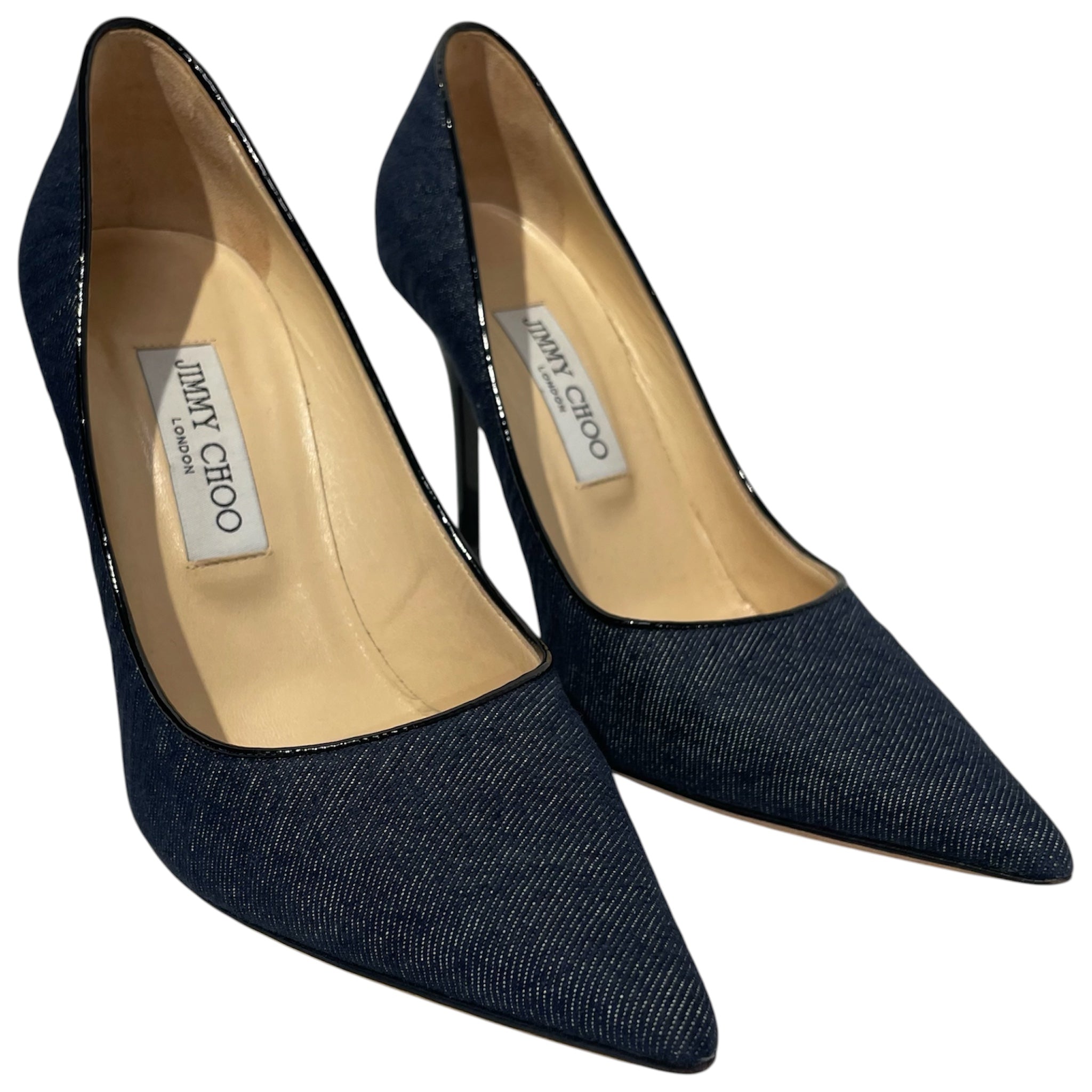 JIMMY CHOO/Heels/EU 38.5/Denim/NVY/V-Tip/JIMMY CHOO ROMY DENIM PUMP view 1