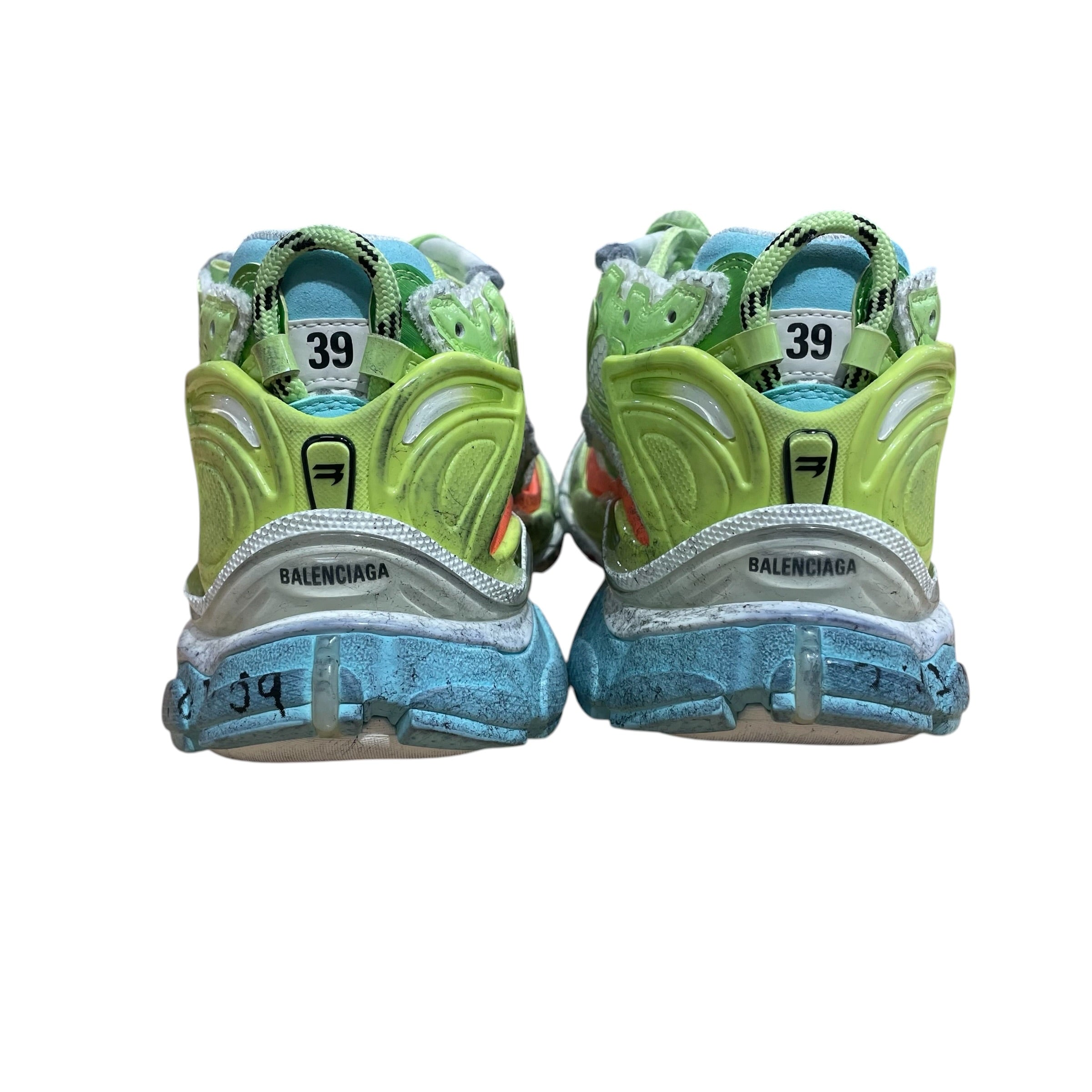 BALENCIAGA/Low-Sneakers/EU 39/GRN/RUNNER GRAFFITI WHT/ORN view 4