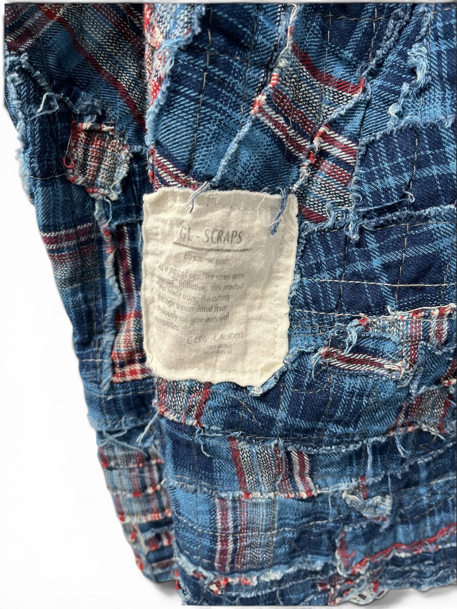 GREG LAUREN/Jacket/1/Cotton/IDG/Plaid/DISTRESSED PATCHWORK view 4
