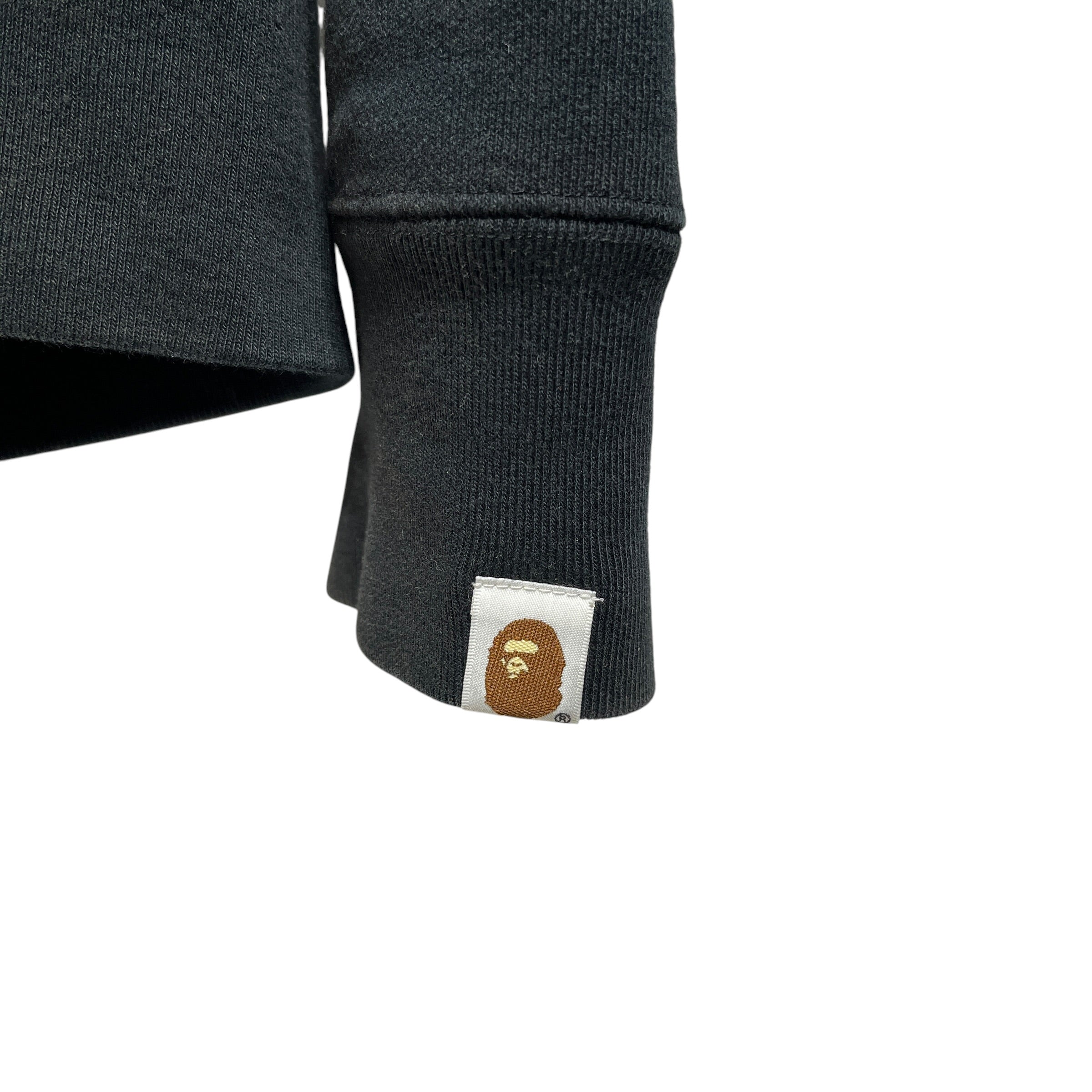 A BATHING APE/Zip Up Hoodie/S/Cotton/BLK/tiger graphic on hood view 7
