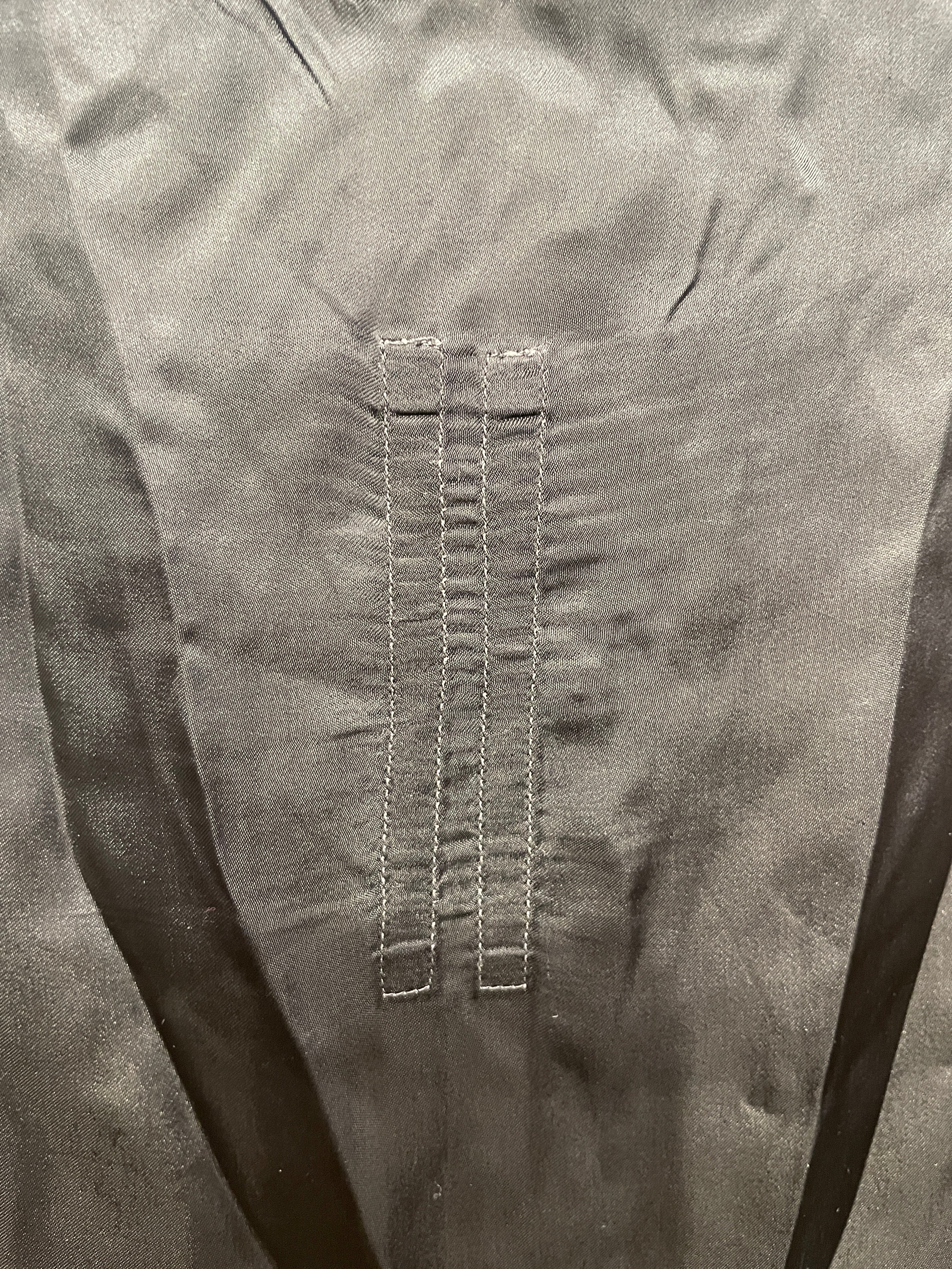Rick Owens/LS T-Shirt/54/Rayon/BLK/OPEN COLLAR BUTTON UP view 4