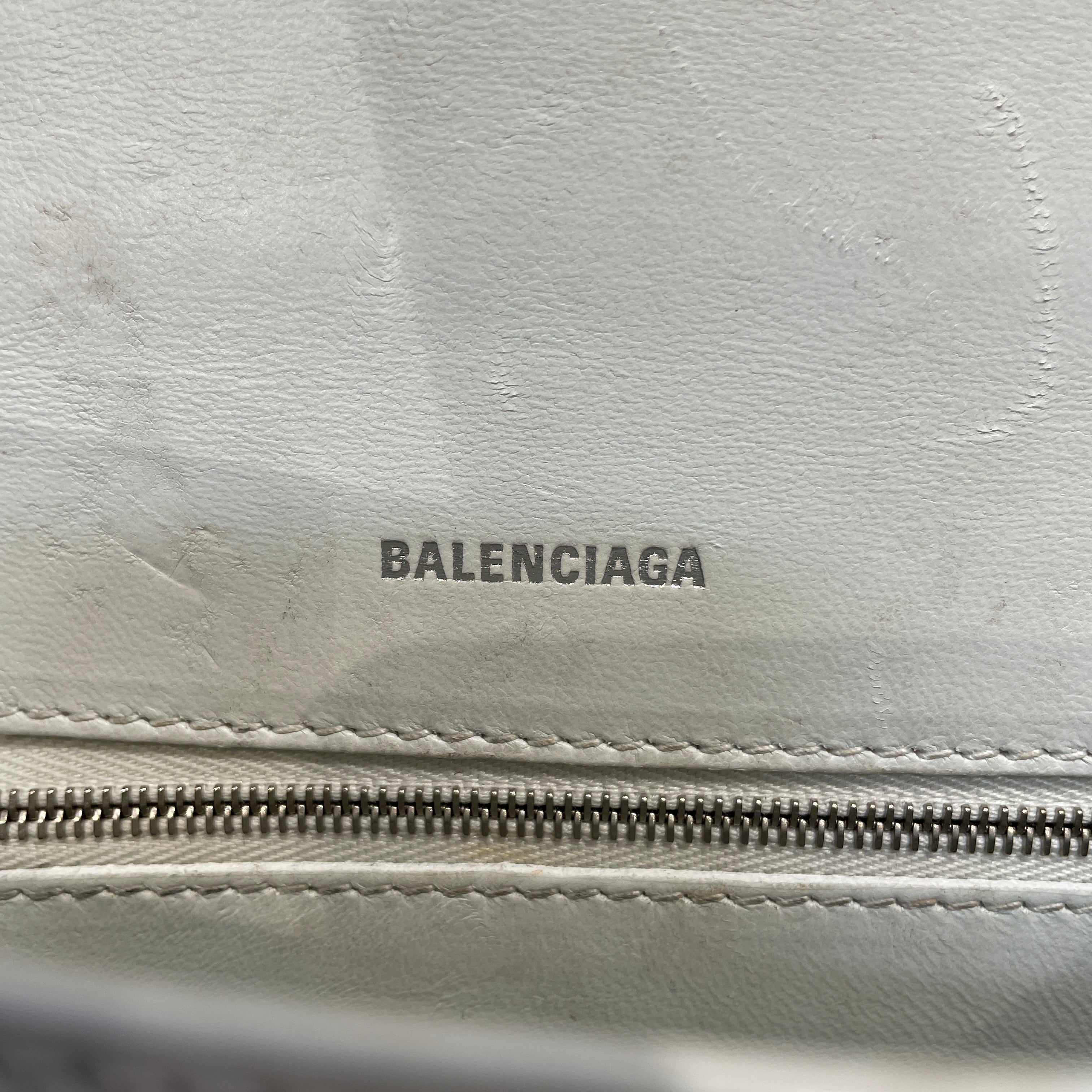 BALENCIAGA/Hand Bag/Leather/WHT/Entrupy:V6GDYJ8 Hourglass view 9