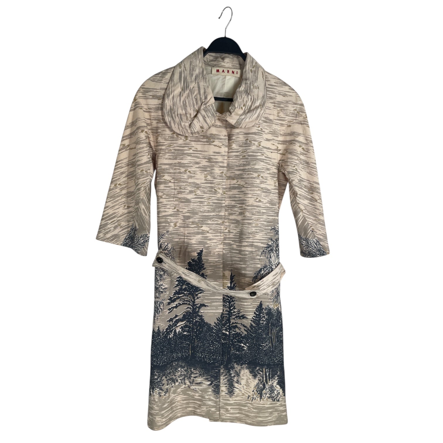 MARNI/Coat/40/All Over Print/Cotton/BEG/NATURE SCENE ROUND COLLAR view 1