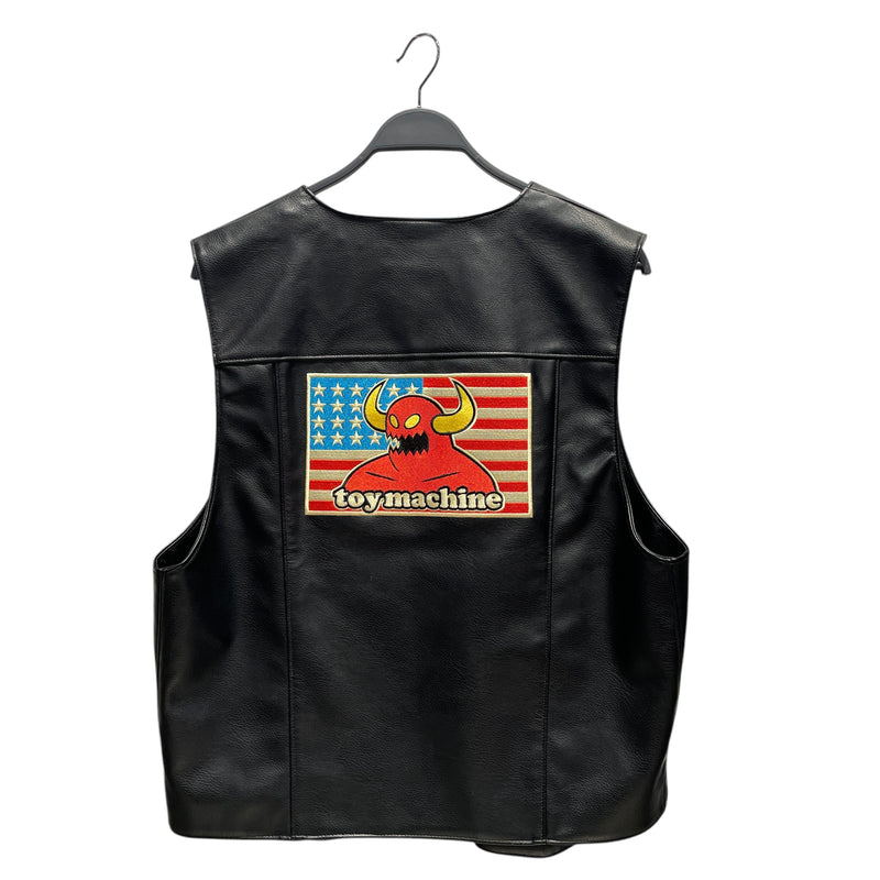 Supreme/toy machine/Vest/L/Graphic/Leather/BLK/