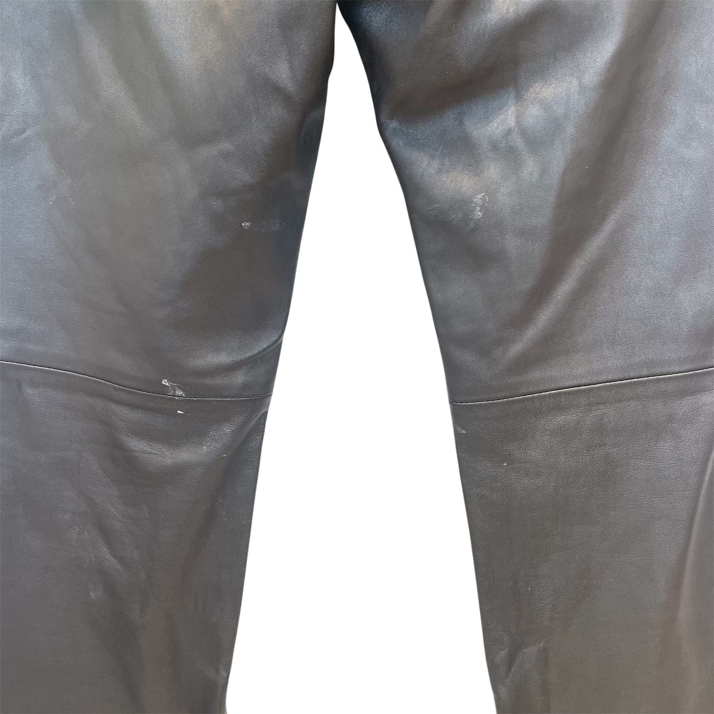 GOLDEN GOOSE/Straight Pants/XS/Leather/BLK/premium leather view 6