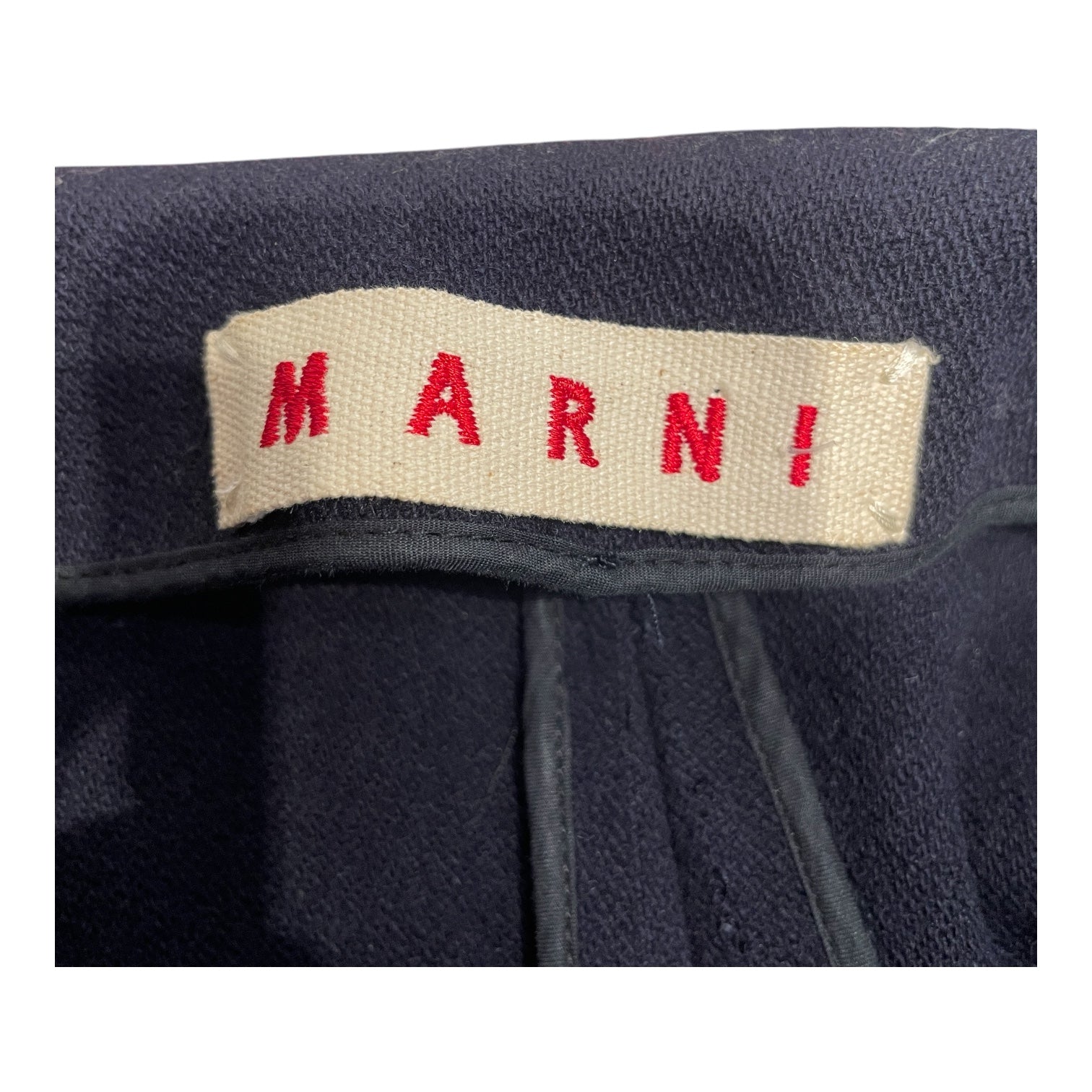 MARNI/Coat/44/Wool/NVY/ZIP UP NO COLLAR view 3