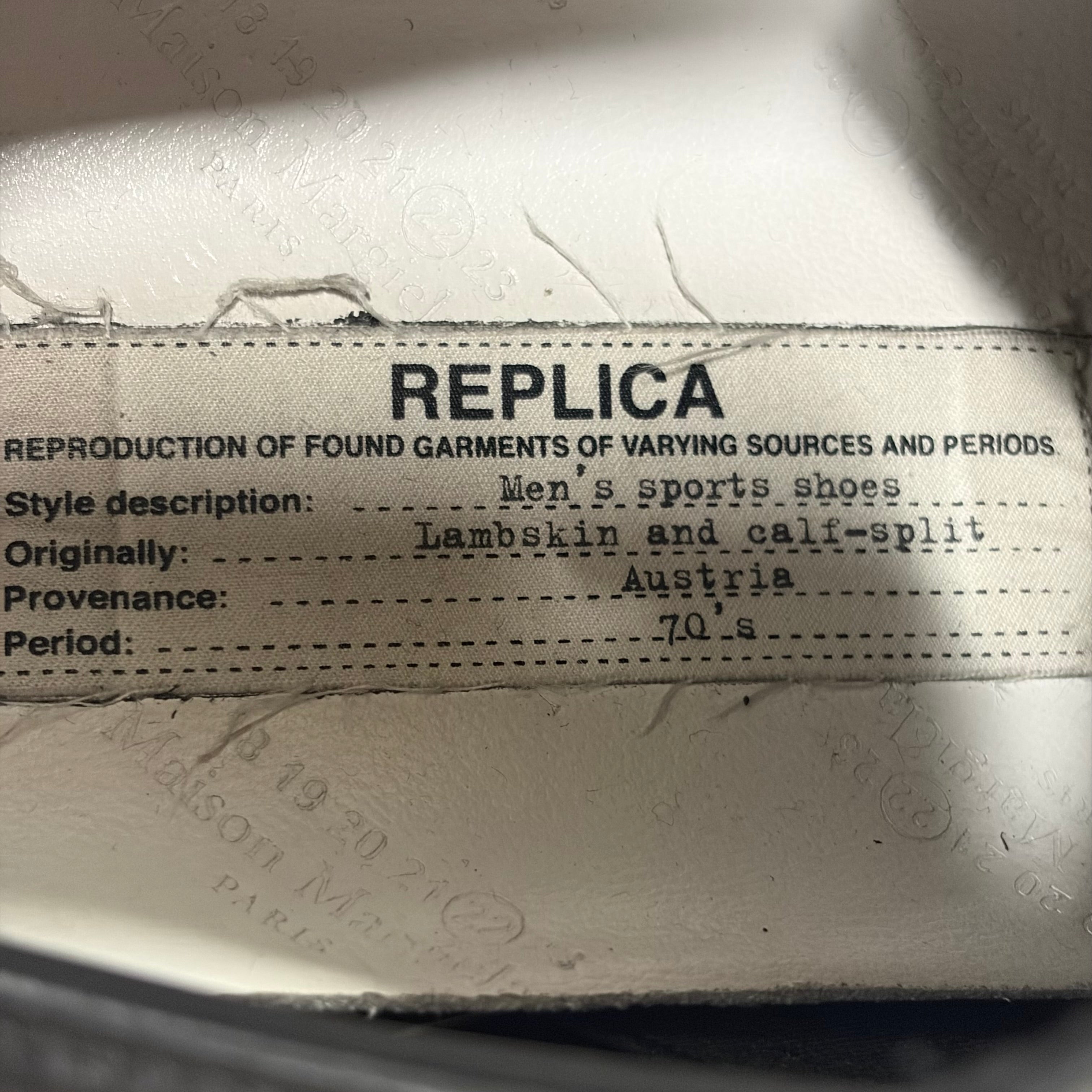Maison Margiela/Low-Sneakers/US 7.5/Leather/BLK/REPLICA view 3