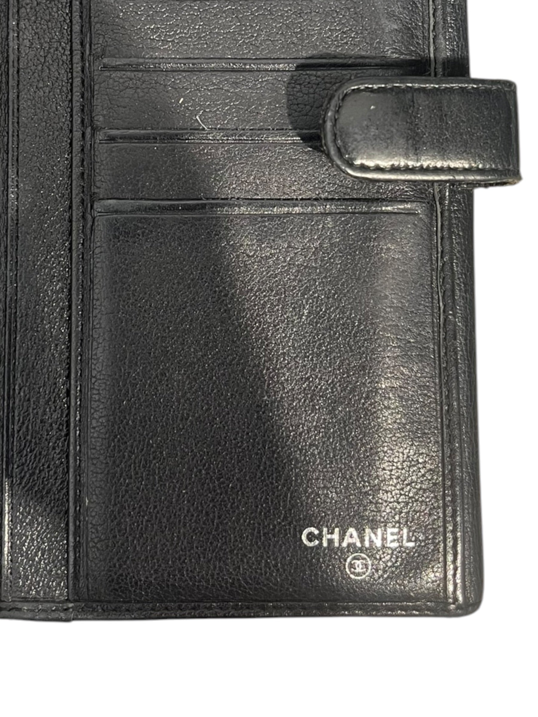 CHANEL/Trifold Wallet/Leather/BLK/L's/SMALL FLOWER 13019495 view 3
