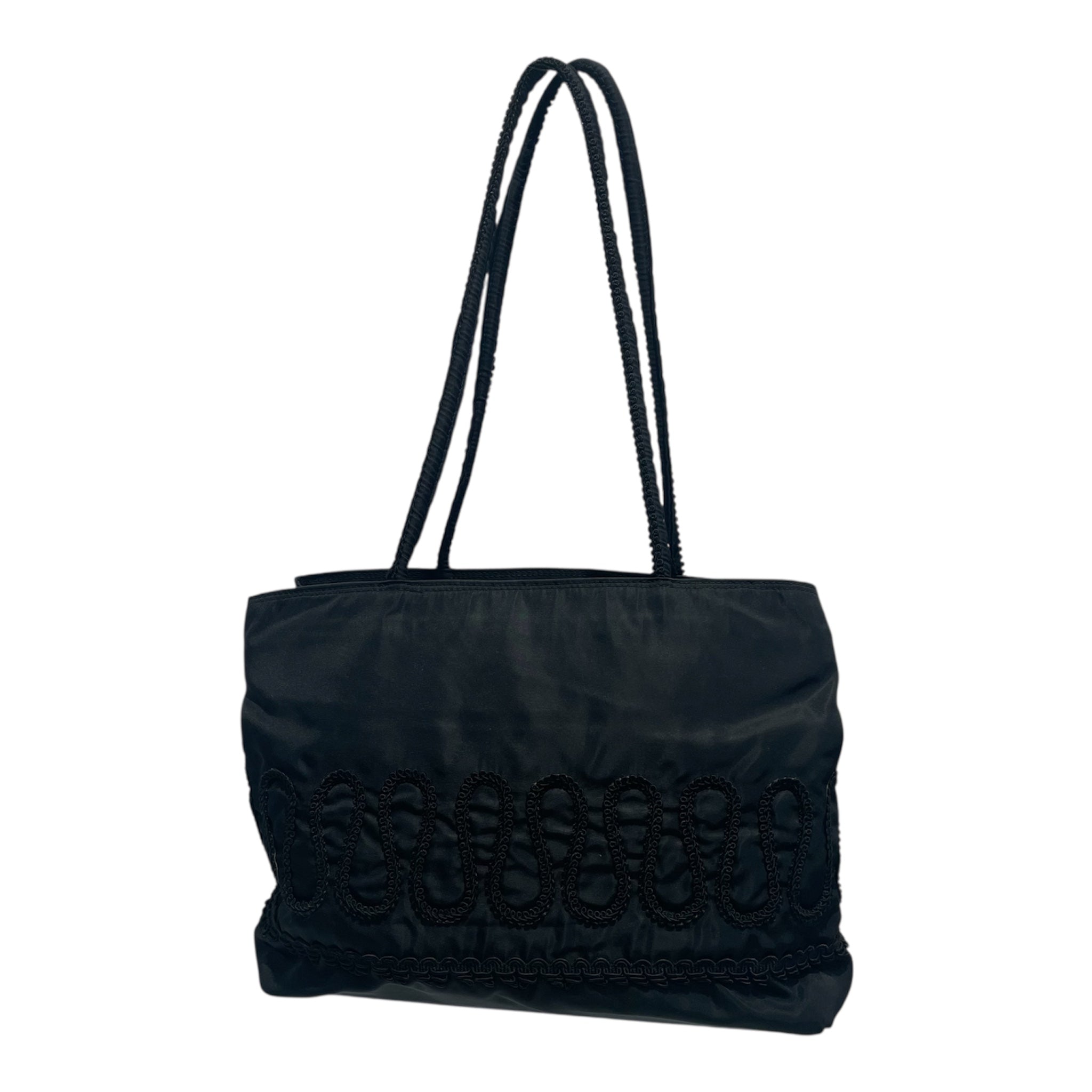 PRADA/Tote Bag/Nylon/BLK/Tessuto Embroided view 2