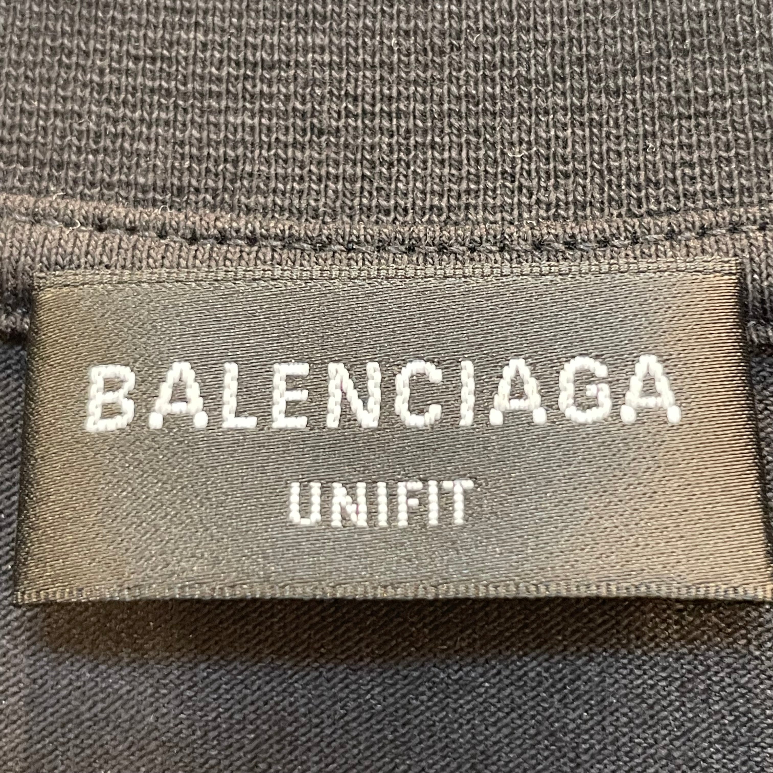 BALENCIAGA/Tank Top/M/Cotton/BLK/BLK SL WOMEN HAND HOLD TEE view 4