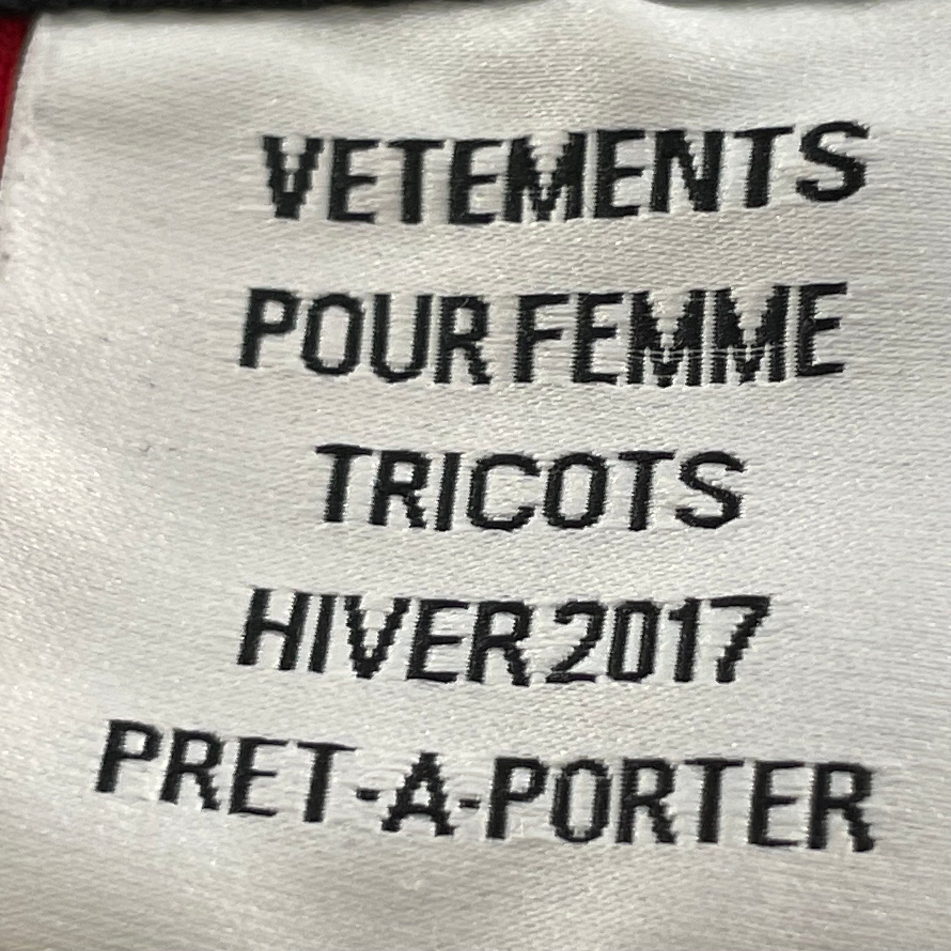 VETEMENTS/LS Cut & Sew/L/Stripe/Cotton/RED/blk&red strips/longsleeve view 4