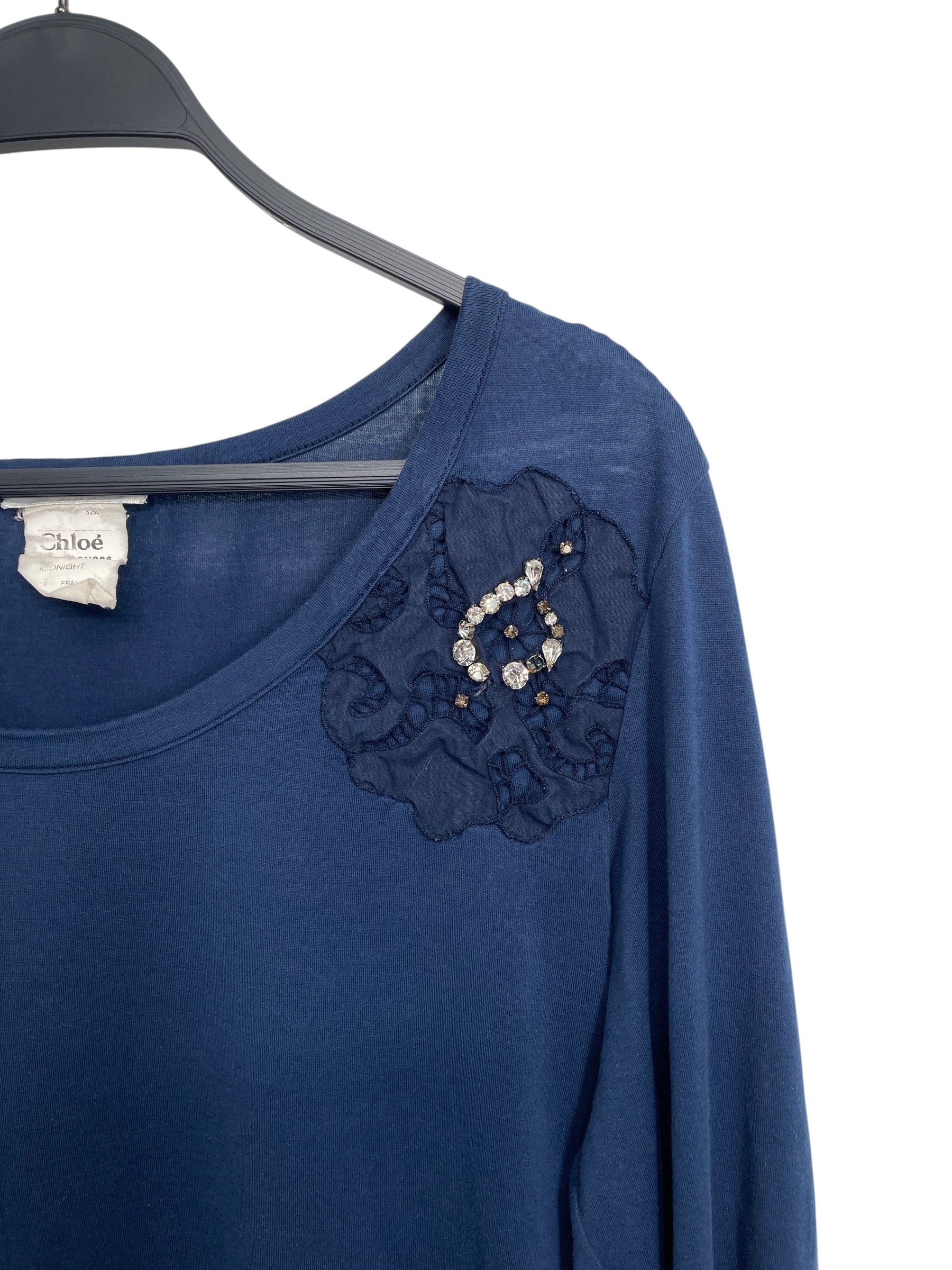 Chloe/LS Blouse/Cotton/BLU/FLORAL DESIGN view 2