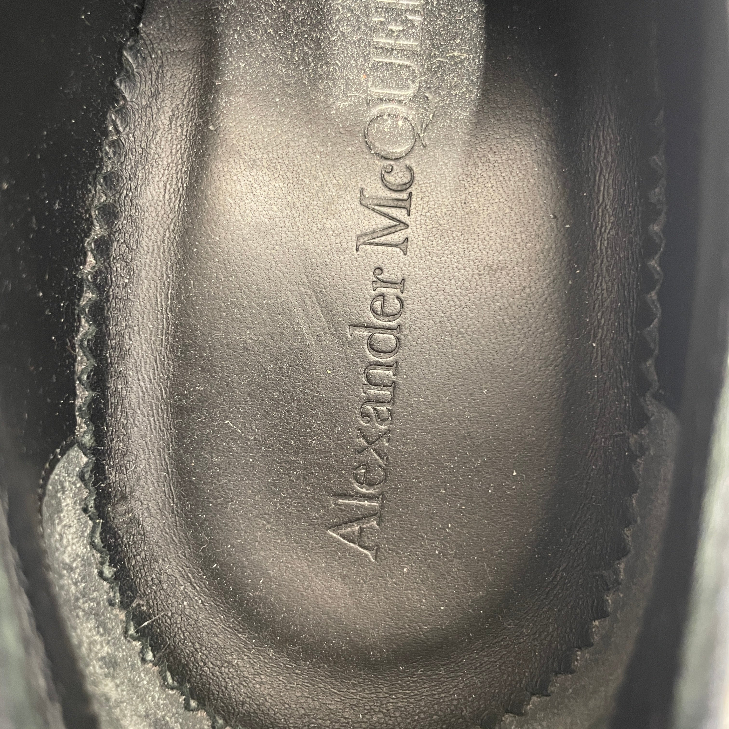 Alexander McQueen/Low-Sneakers/EU 41/Cotton/BLK/pink stitch view 3