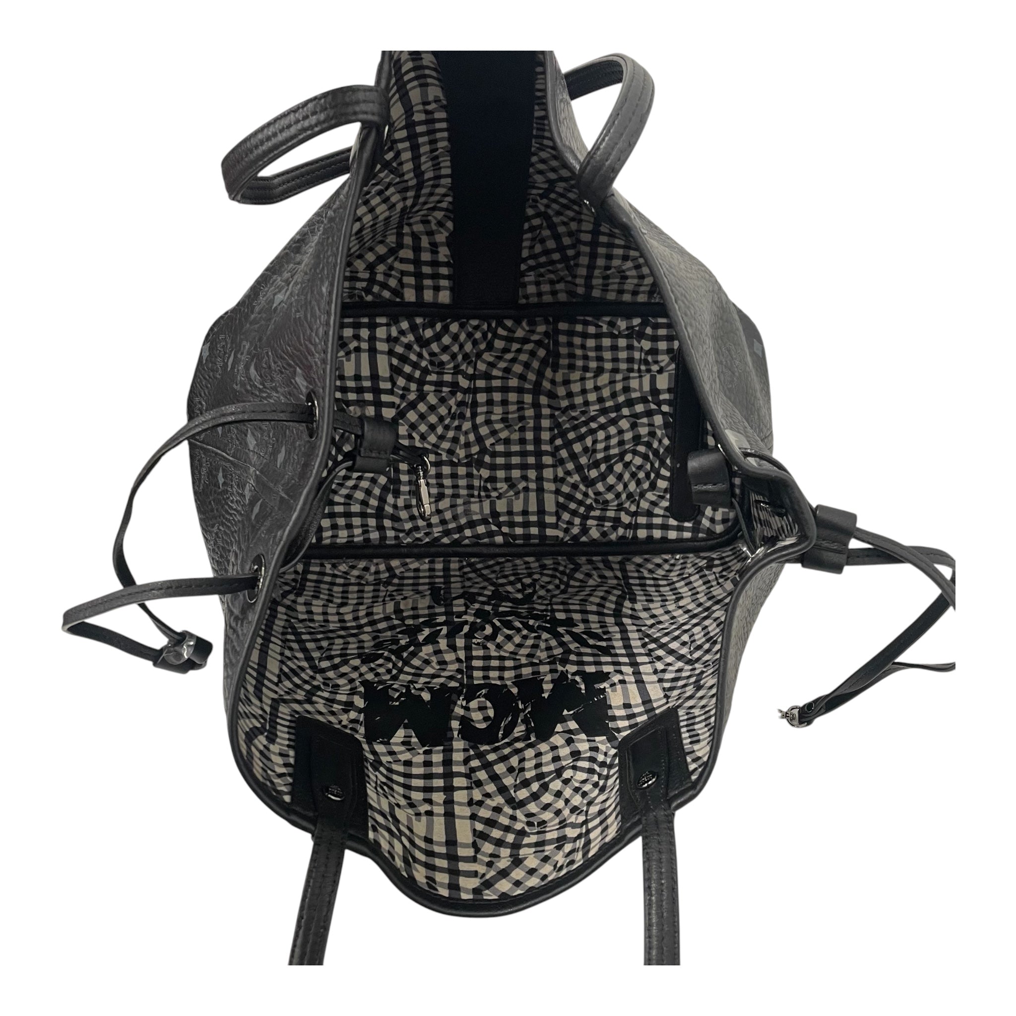 MCM/Hand Bag/All Over Print/Leather/BLK/ view 4